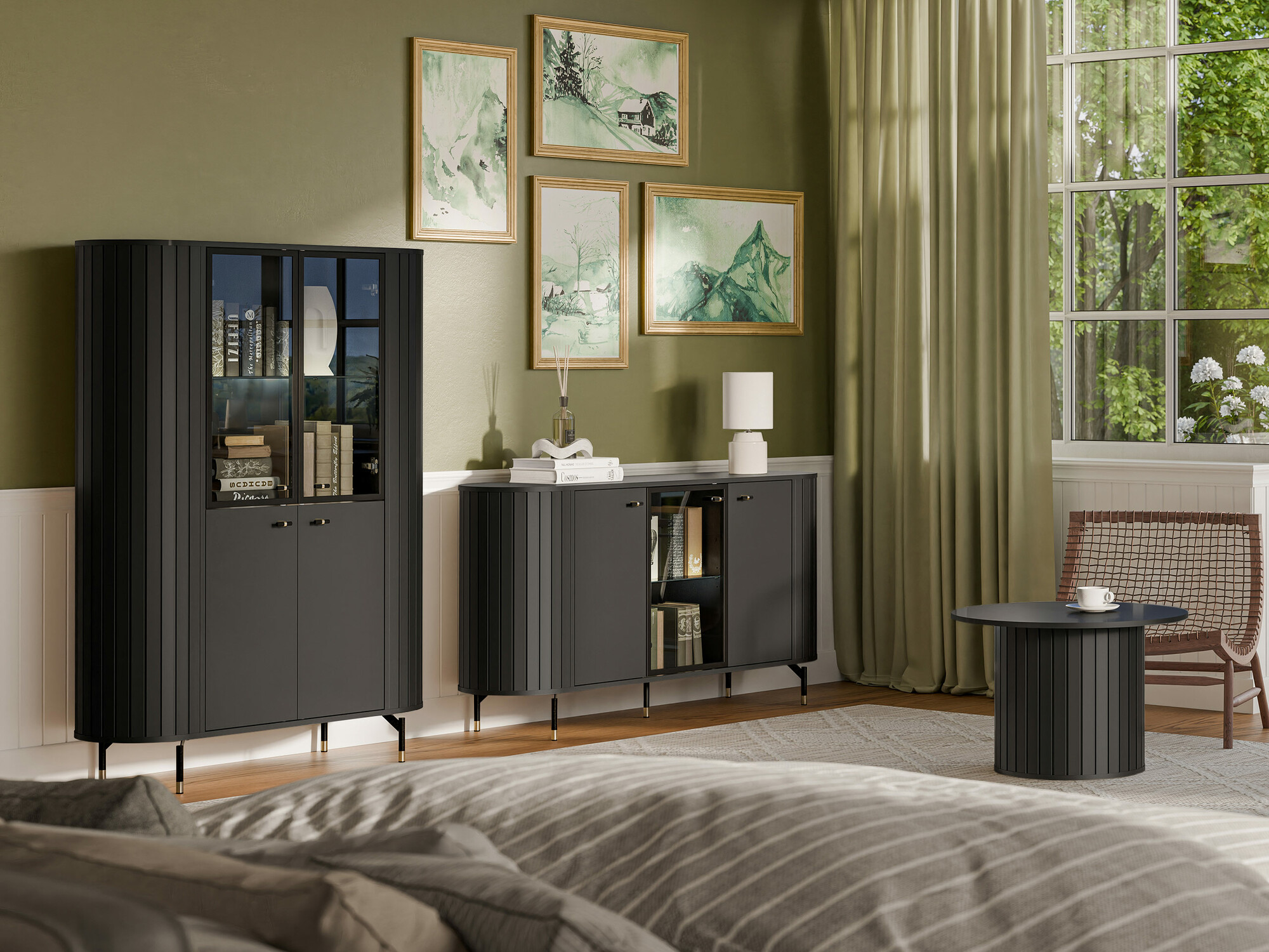 Viesistabas komplekts Novmono 109 (Melns)