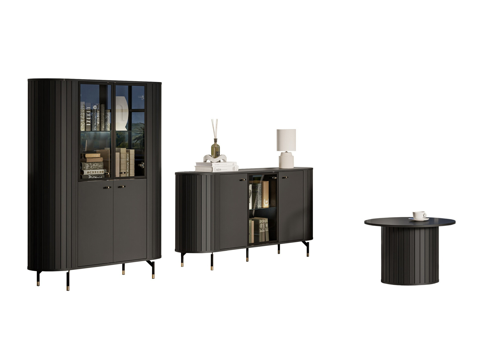 Viesistabas komplekts Novmono 109 (Melns)