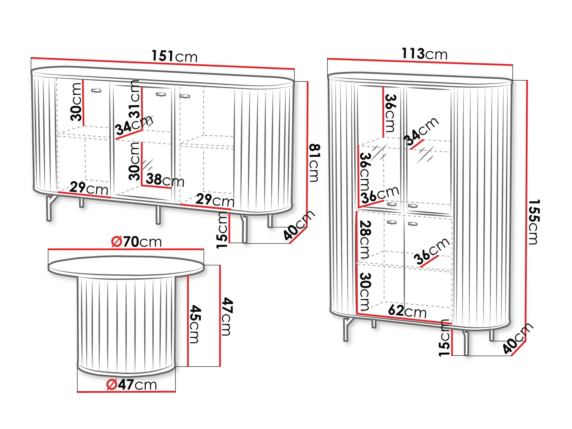 Viesistabas komplekts Novmono 109 (Melns)
