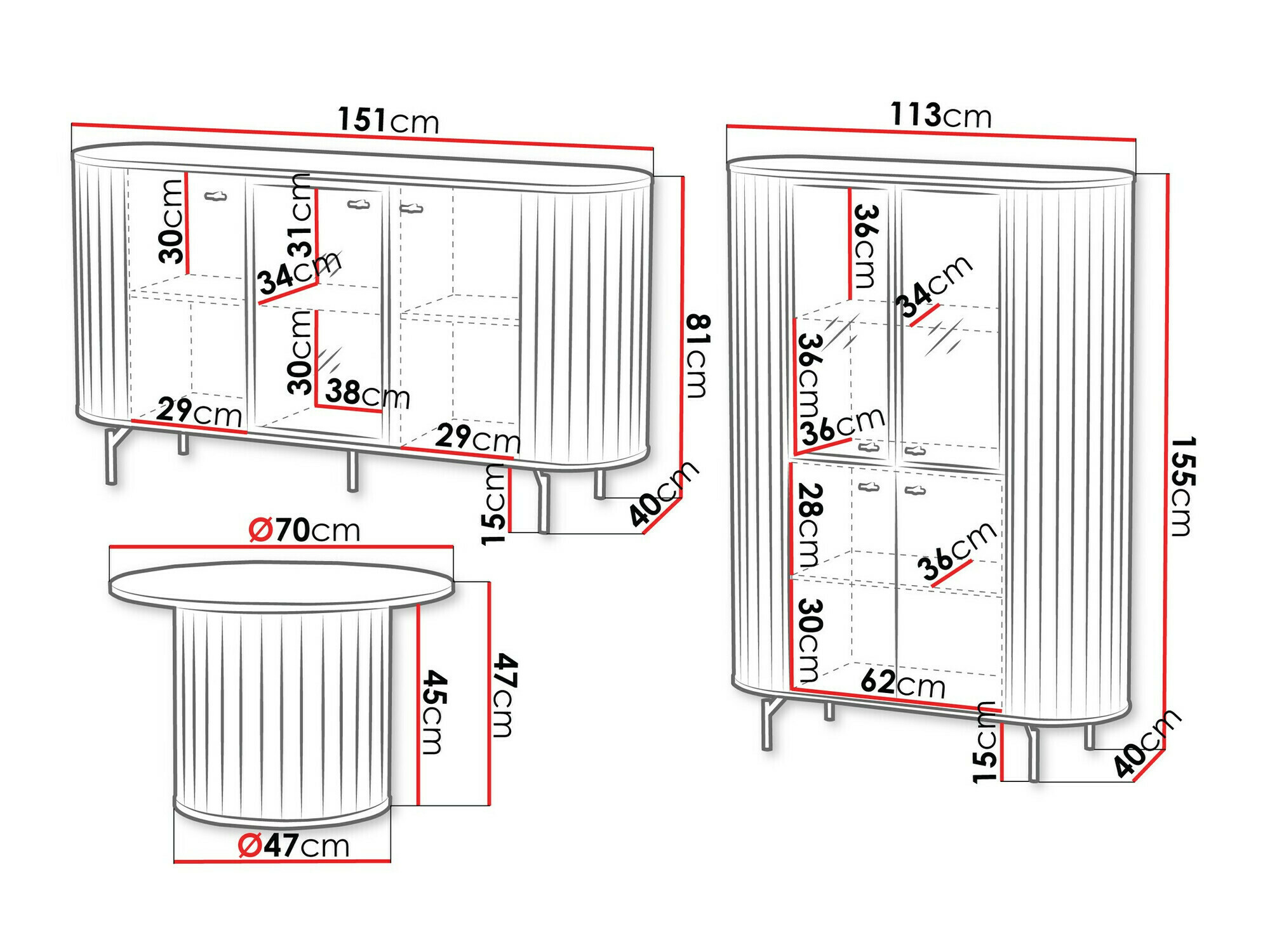 Viesistabas komplekts Novmono 109 (Melns)