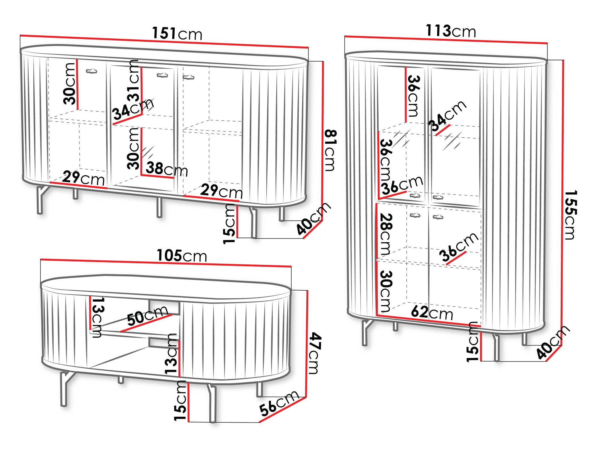 Viesistabas komplekts Novmono 111 (Melns)