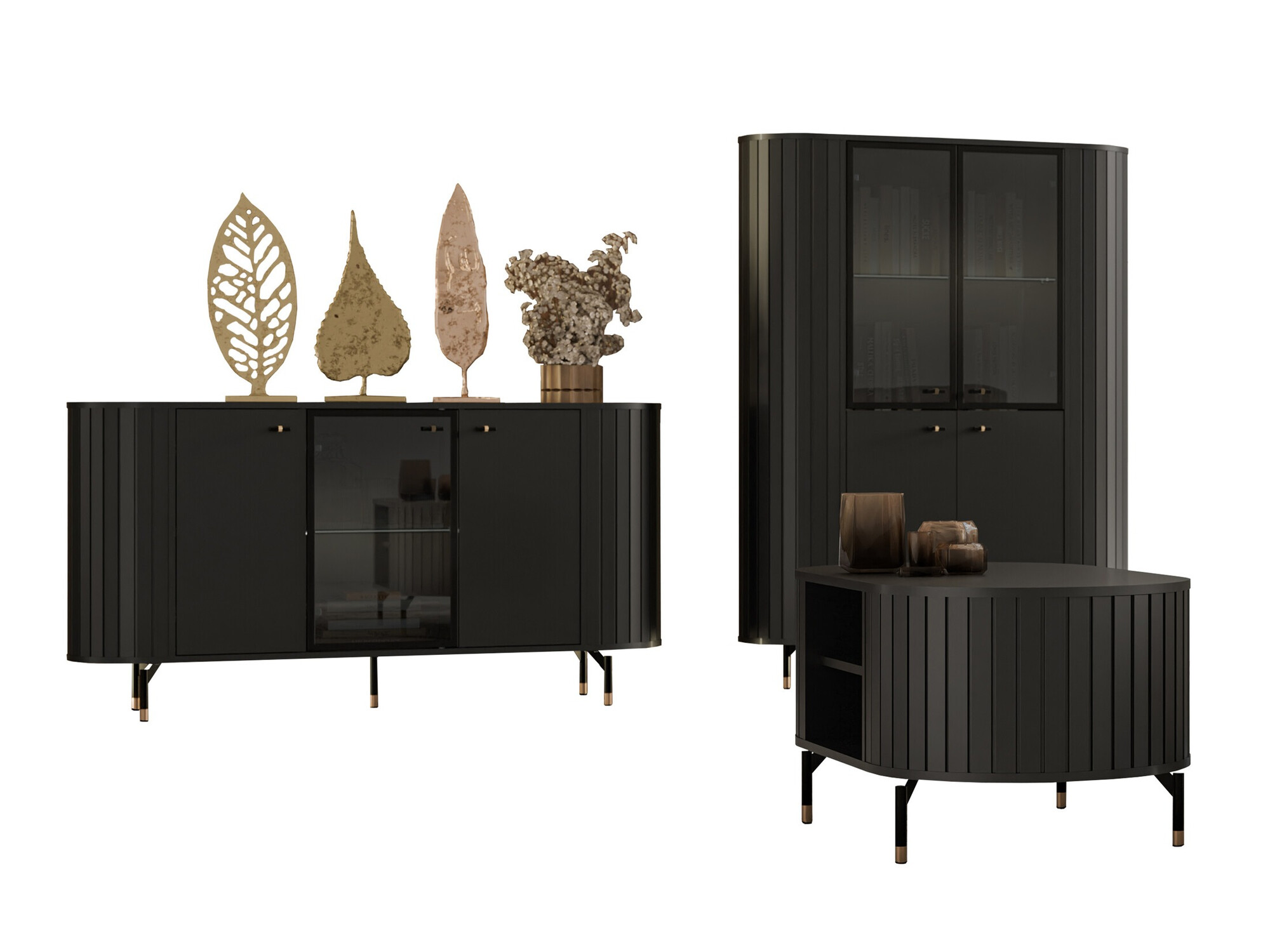 Viesistabas komplekts Novmono 111 (Melns)