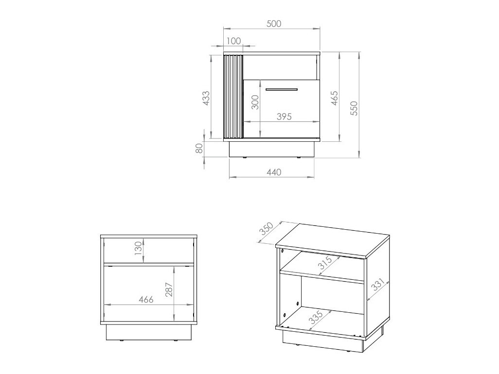 Прикроватная тумбочка Livluo 109