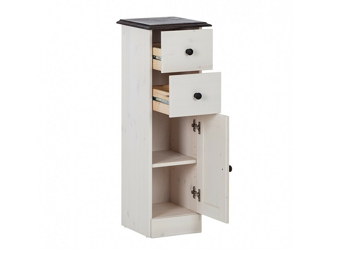 Stāvošs vannas skapītis Deletri 110 (Balts + Havana Ozols)