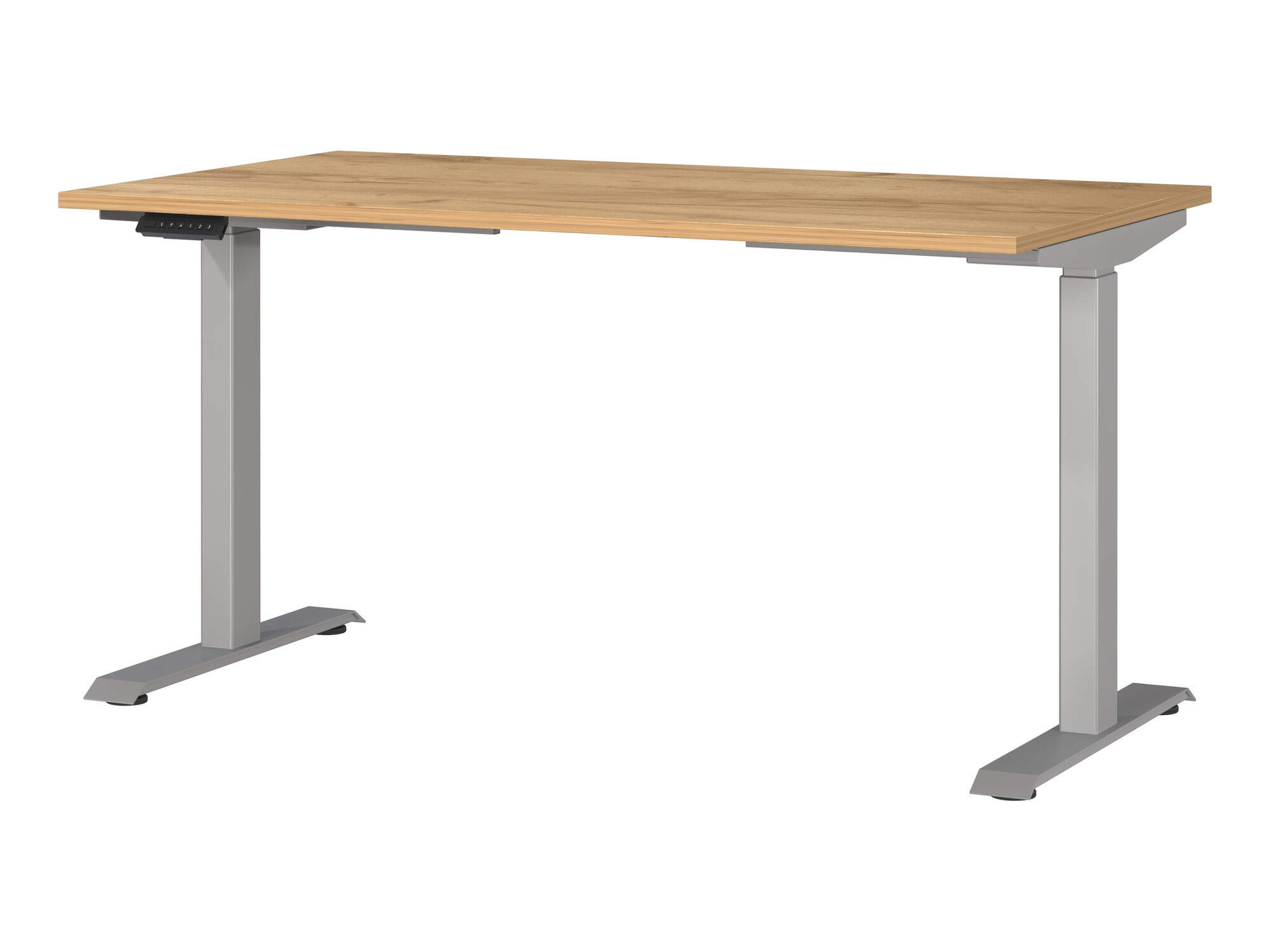 Рабочий стол с регулируемой высотой Sacramento 415 (Navarra дуб + Серебряный)