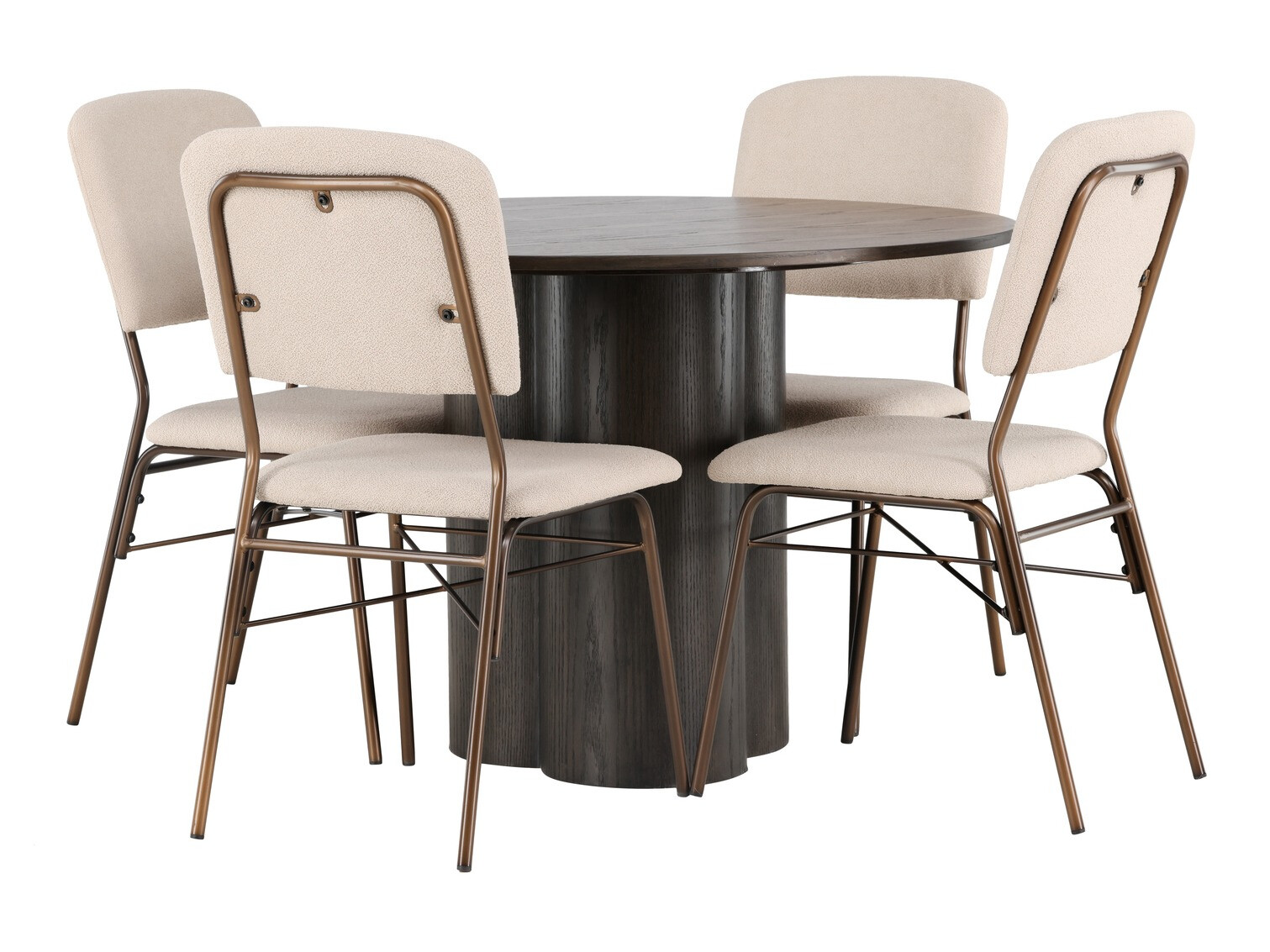 Ēdamistabas komplekts Dallas 4606 (Tumšs riekstkoks)