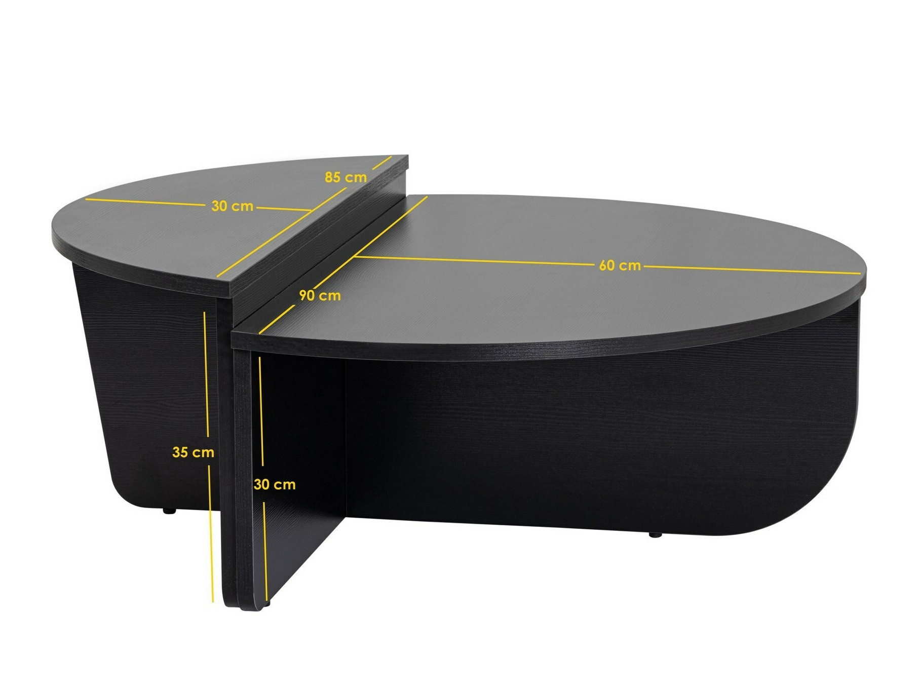 Комплект журнальных столиков Novato 100 (Чёрный)