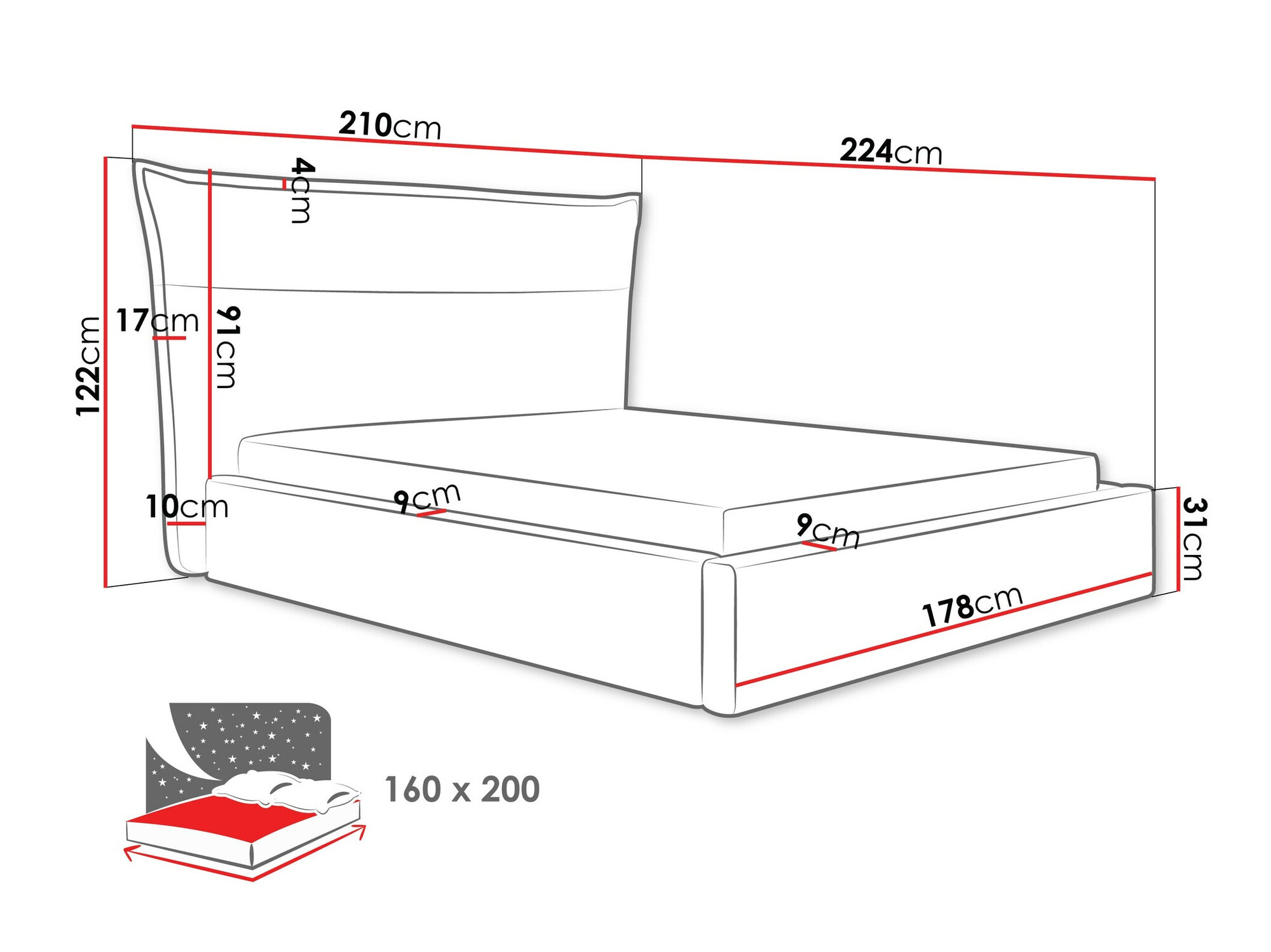 Кровать Comfivo 400 (Paros 1)