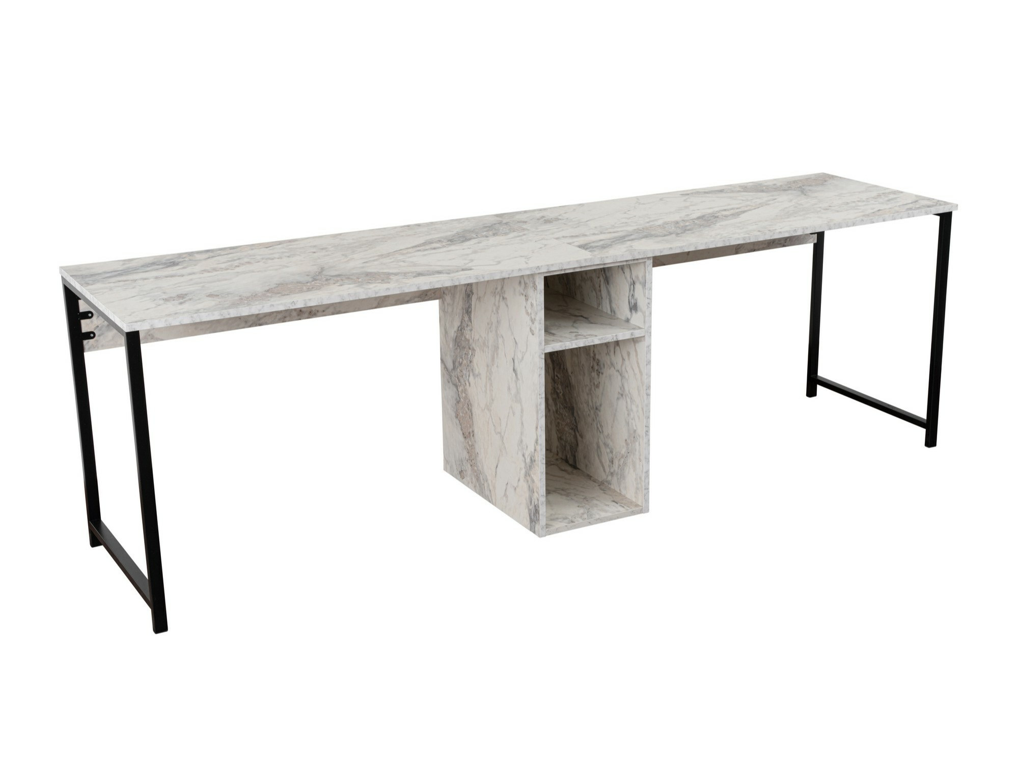 Письменный cтол Novato 101 (Белый мрамор + Чёрный)