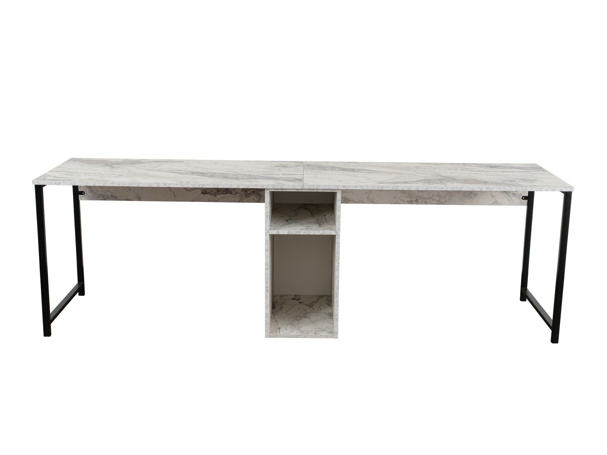 Письменный cтол Novato 101 (Белый мрамор + Чёрный)