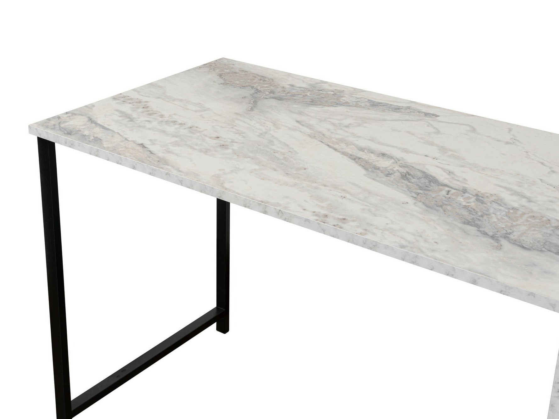 Письменный cтол Novato 101 (Белый мрамор + Чёрный)