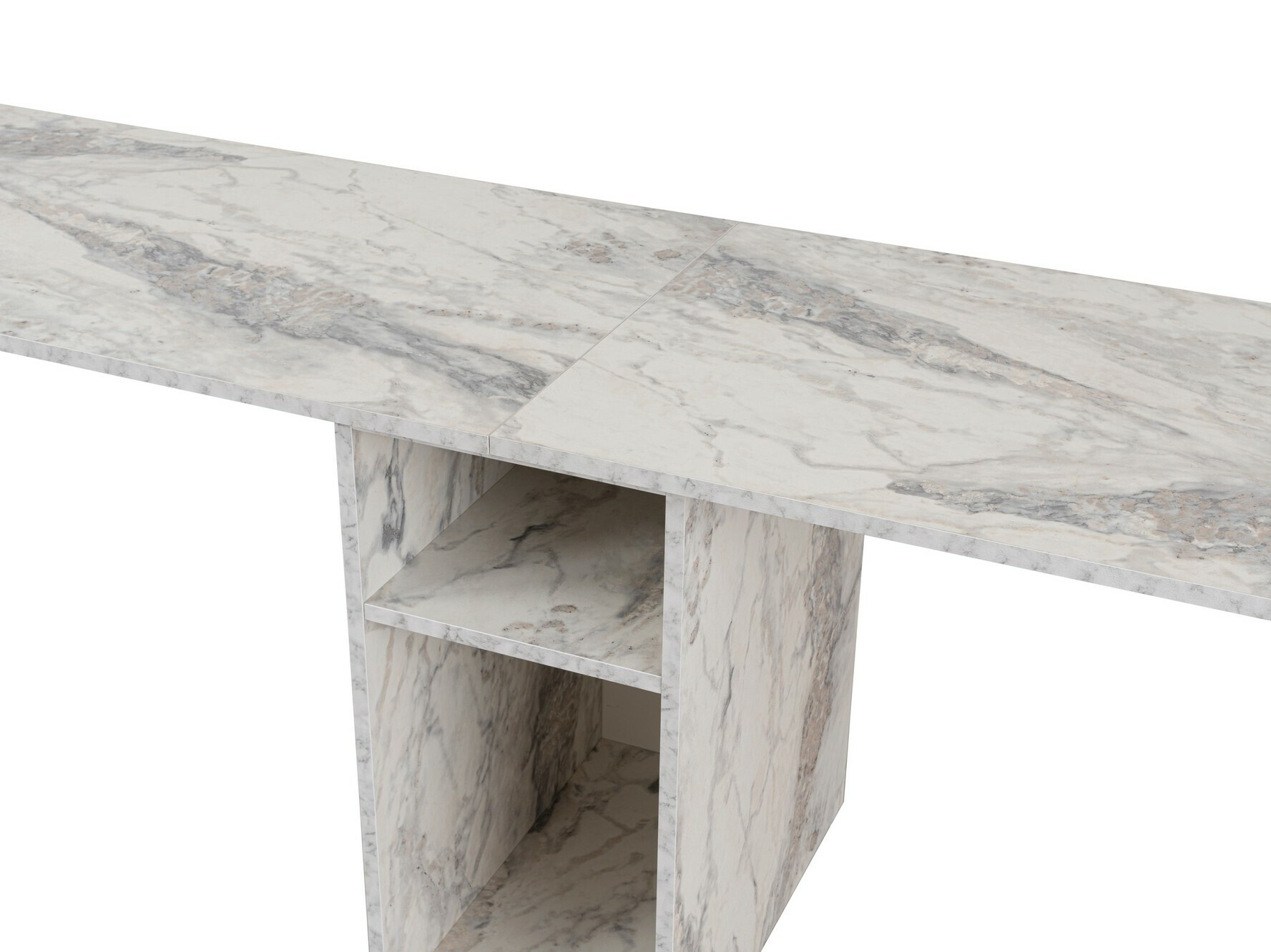 Письменный cтол Novato 101 (Белый мрамор + Чёрный)