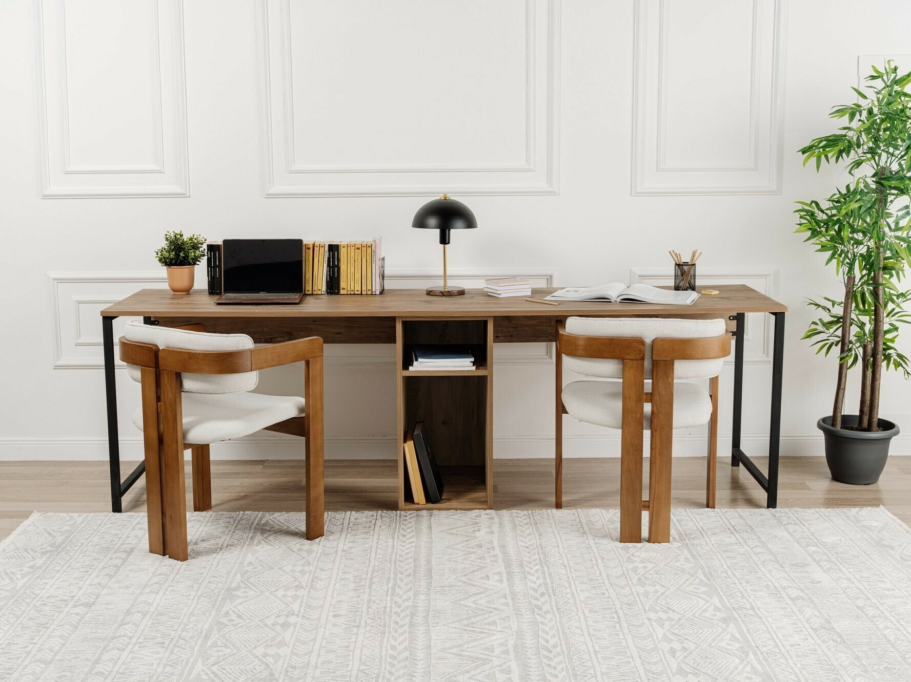 Письменный cтол Novato 101 (Сосна + Чёрный)