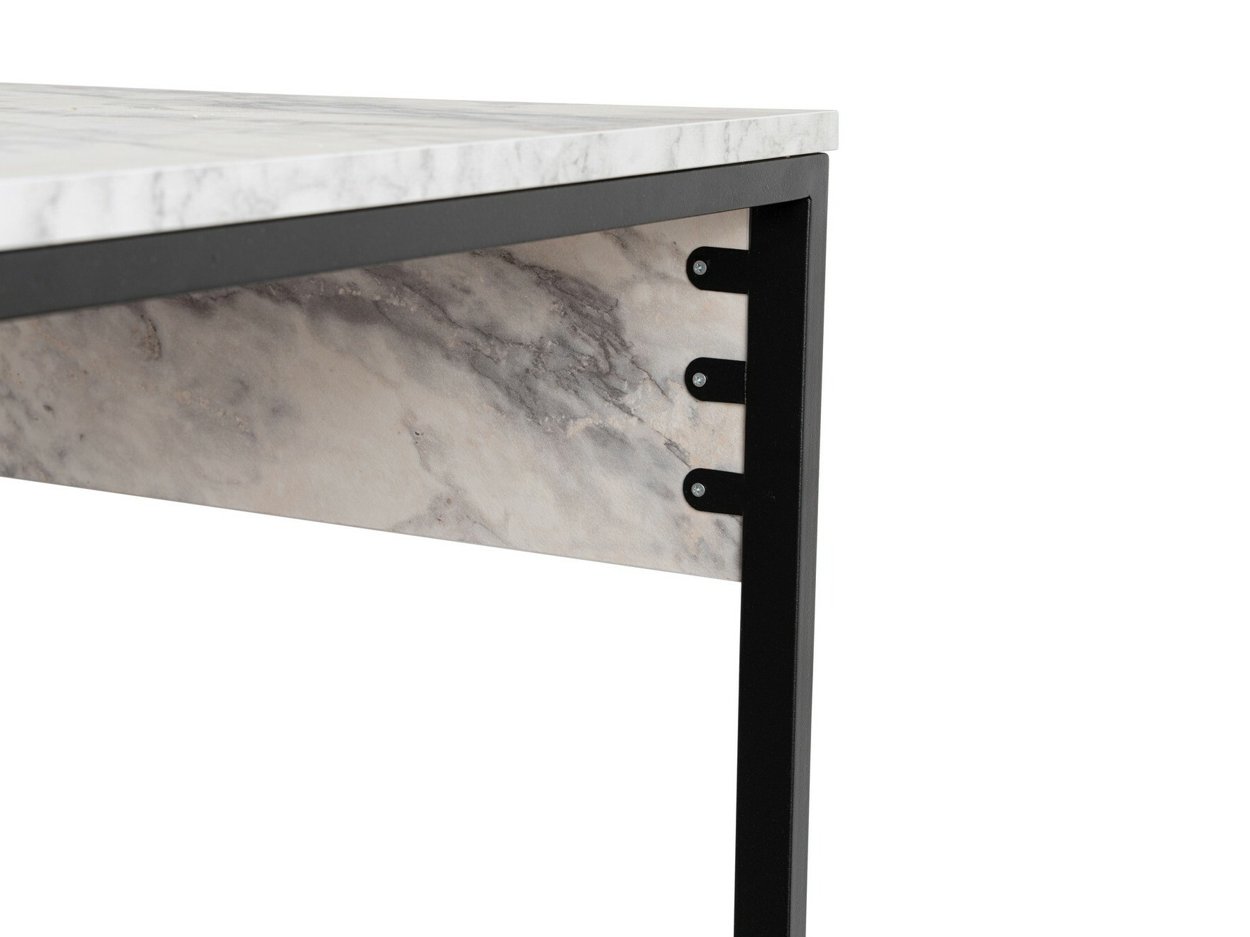 Rakstāmgalds Novato 101 (Balts marmors + Melns)