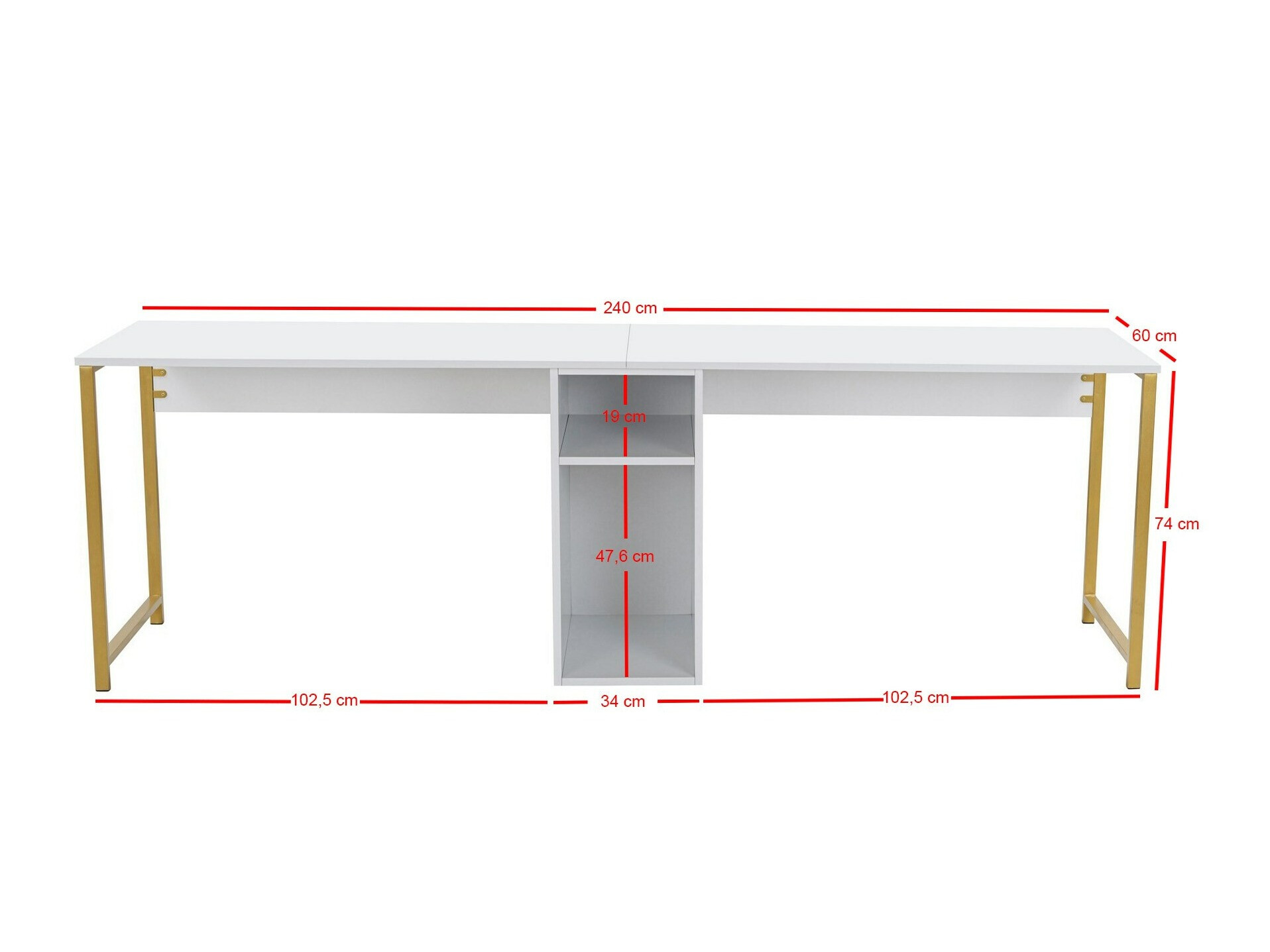 Rakstāmgalds Novato 101 (Balts + Zelta)