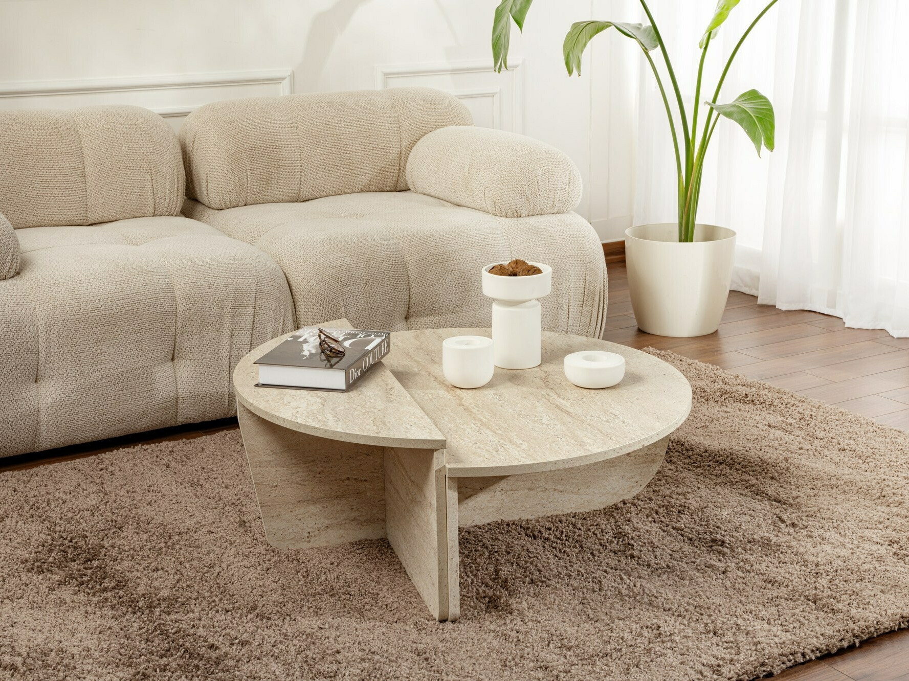 Žurnālu galdiņu komplekts Novato 100 (Gaiši brūns)