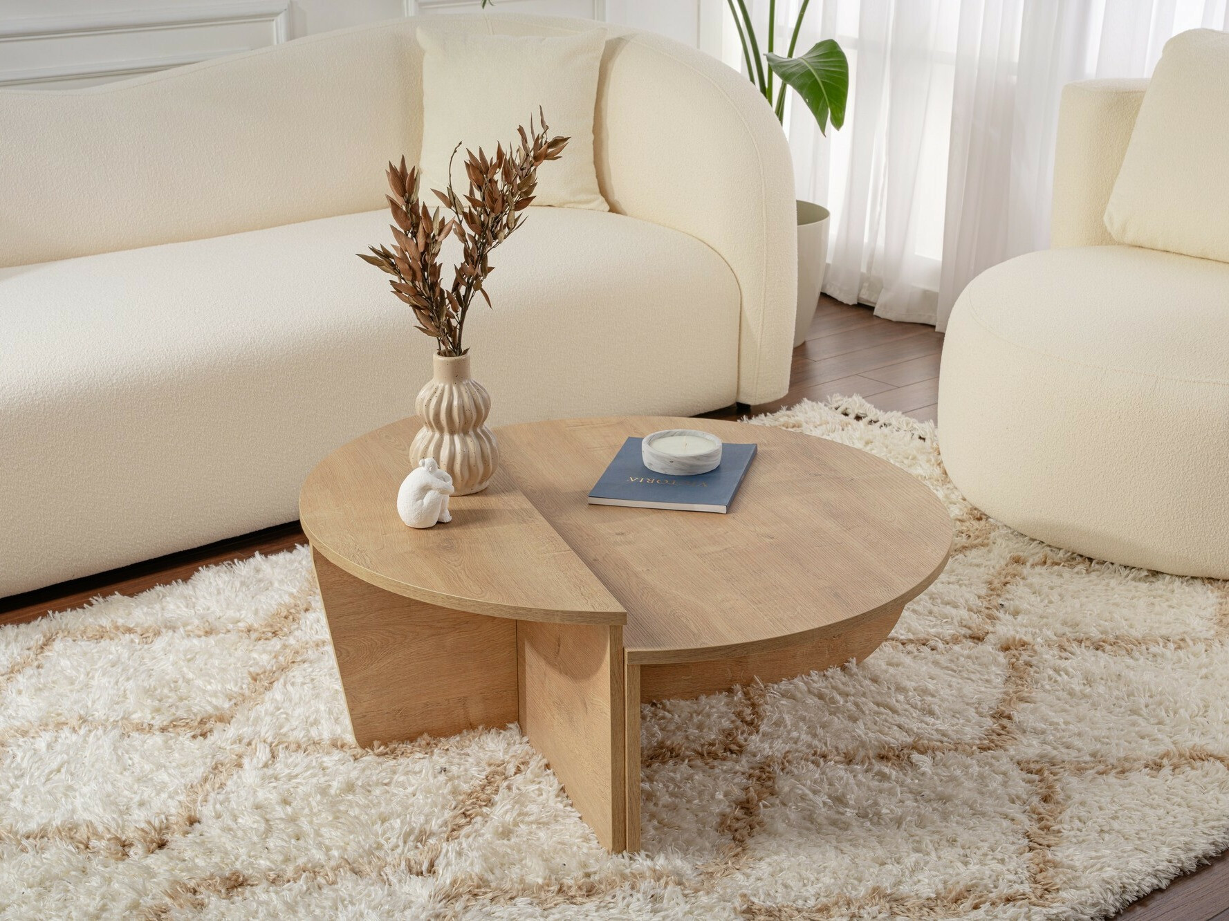 Žurnālu galdiņu komplekts Novato 100 (Medus ozols)