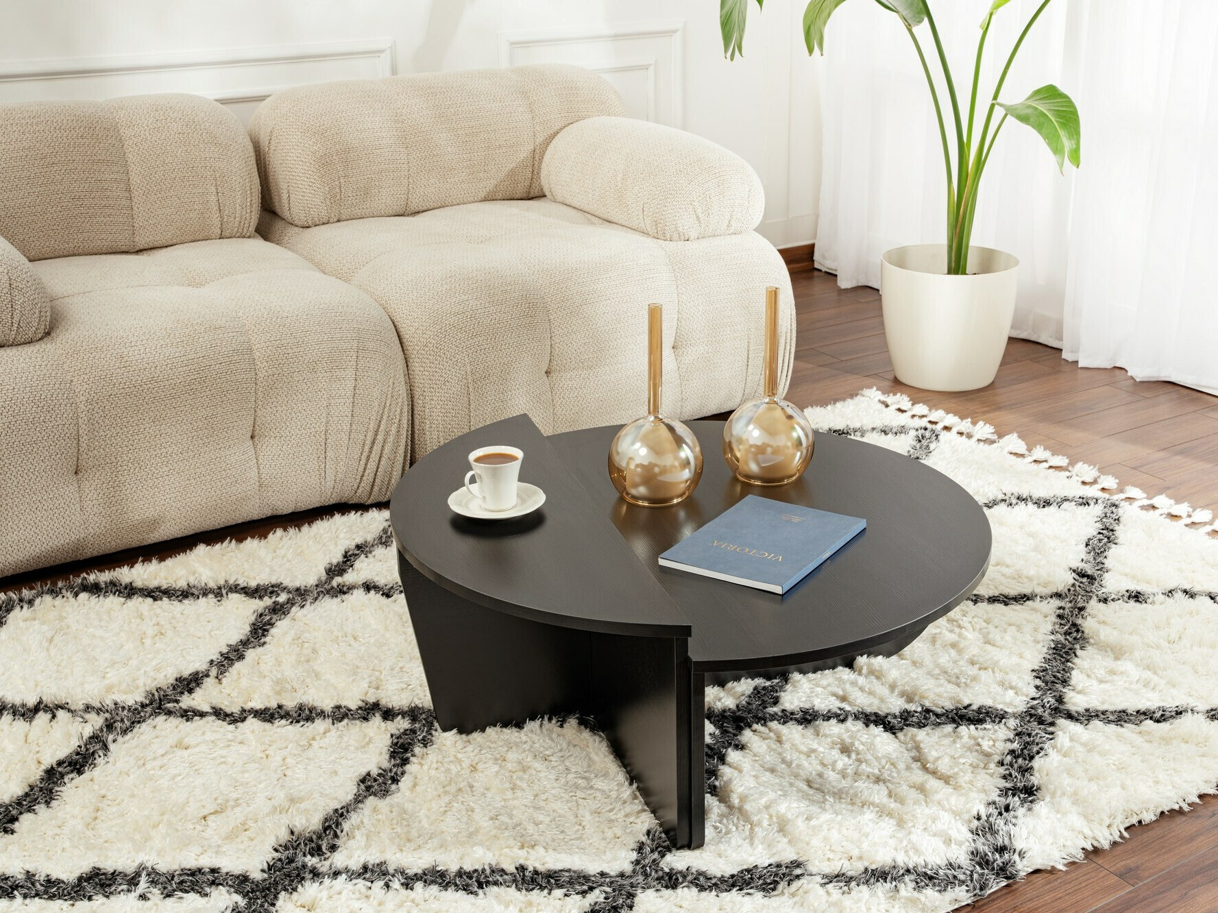 Žurnālu galdiņu komplekts Novato 100 (Melns)