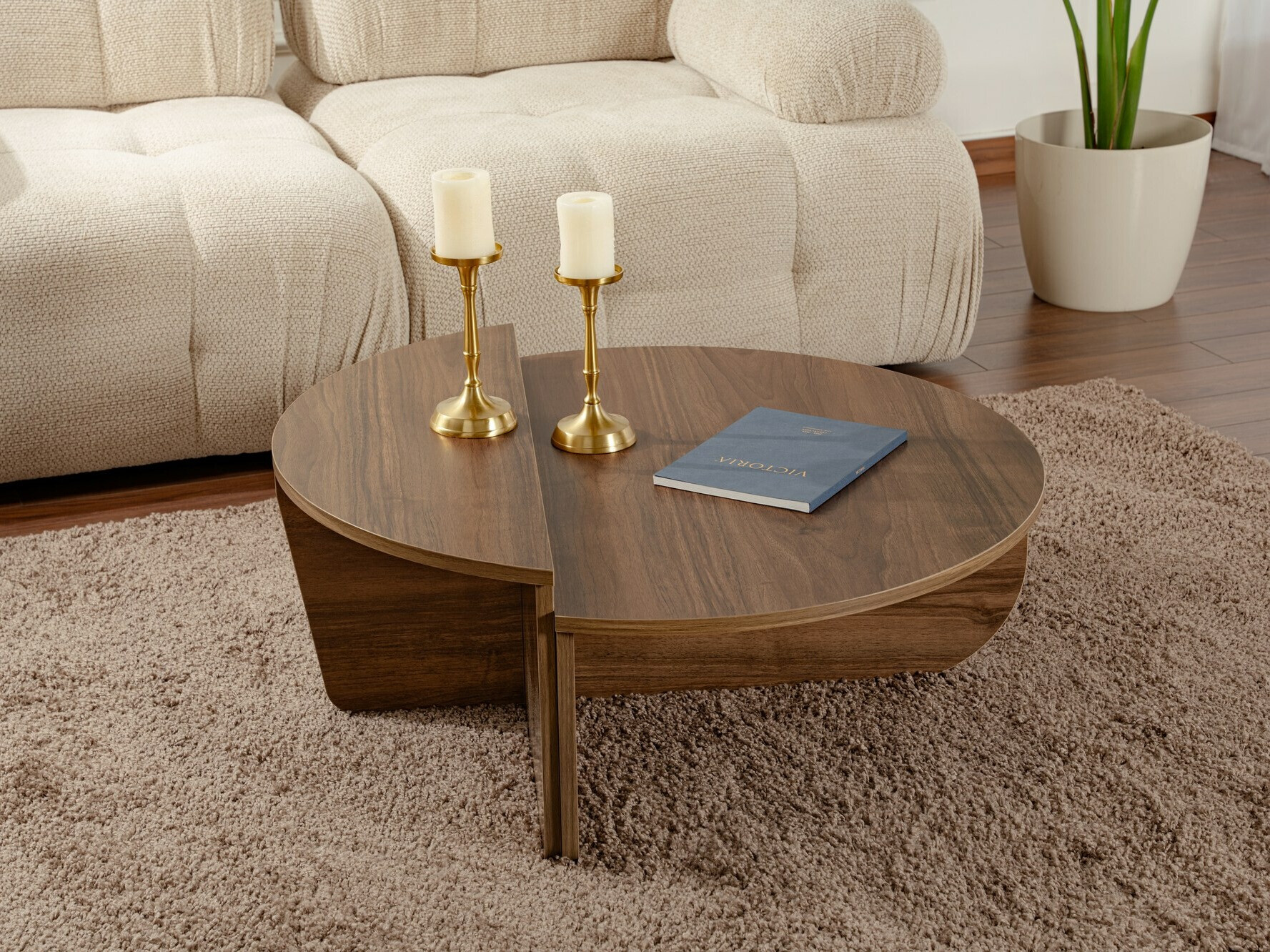 Žurnālu galdiņu komplekts Novato 100 (Riekstkoks)