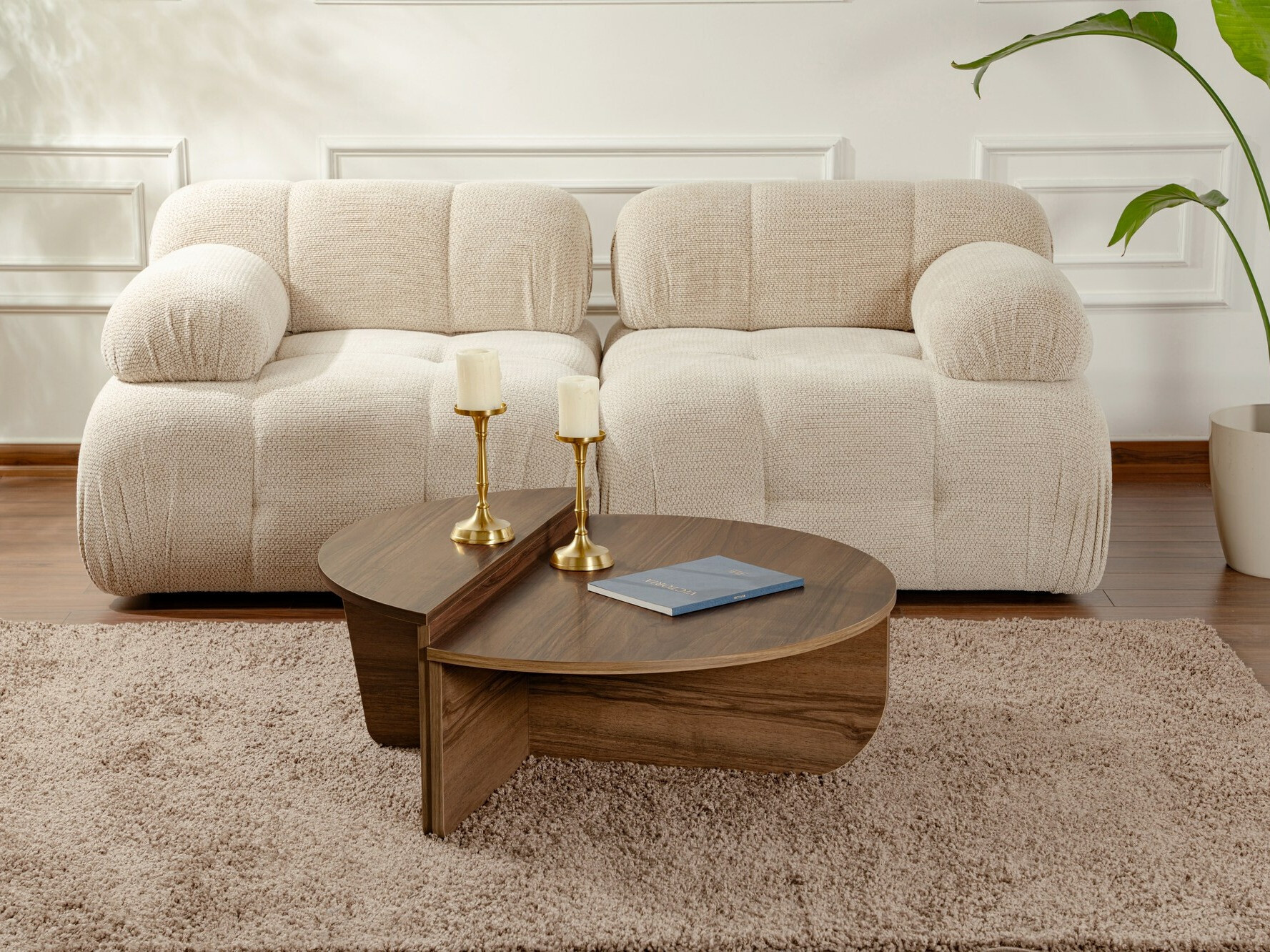 Žurnālu galdiņu komplekts Novato 100 (Riekstkoks)