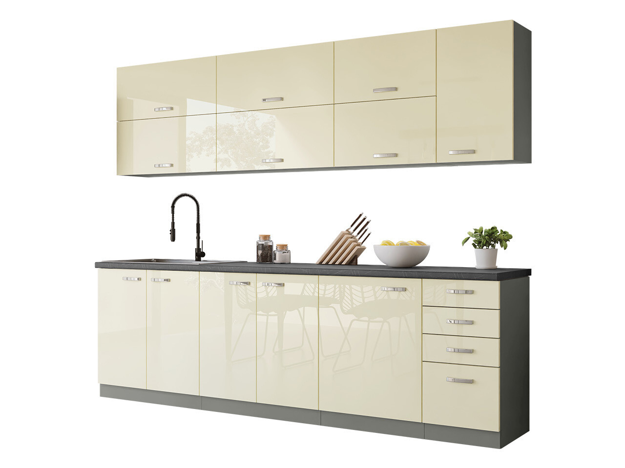 Moduļu virtuves komplekts Multi Cream 123