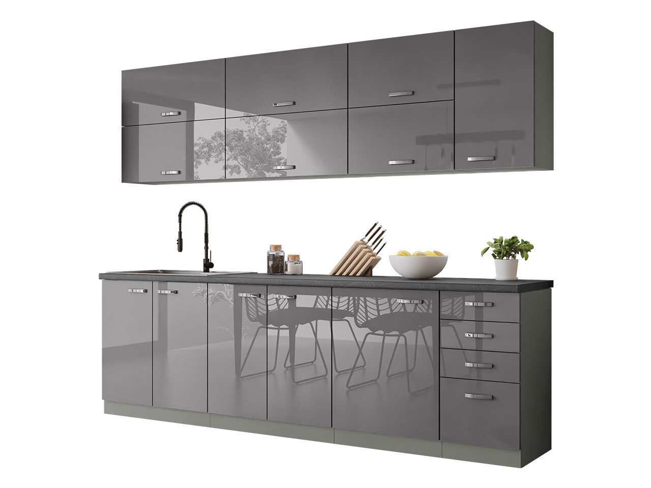 Moduļu virtuves komplekts Multi Grey 123