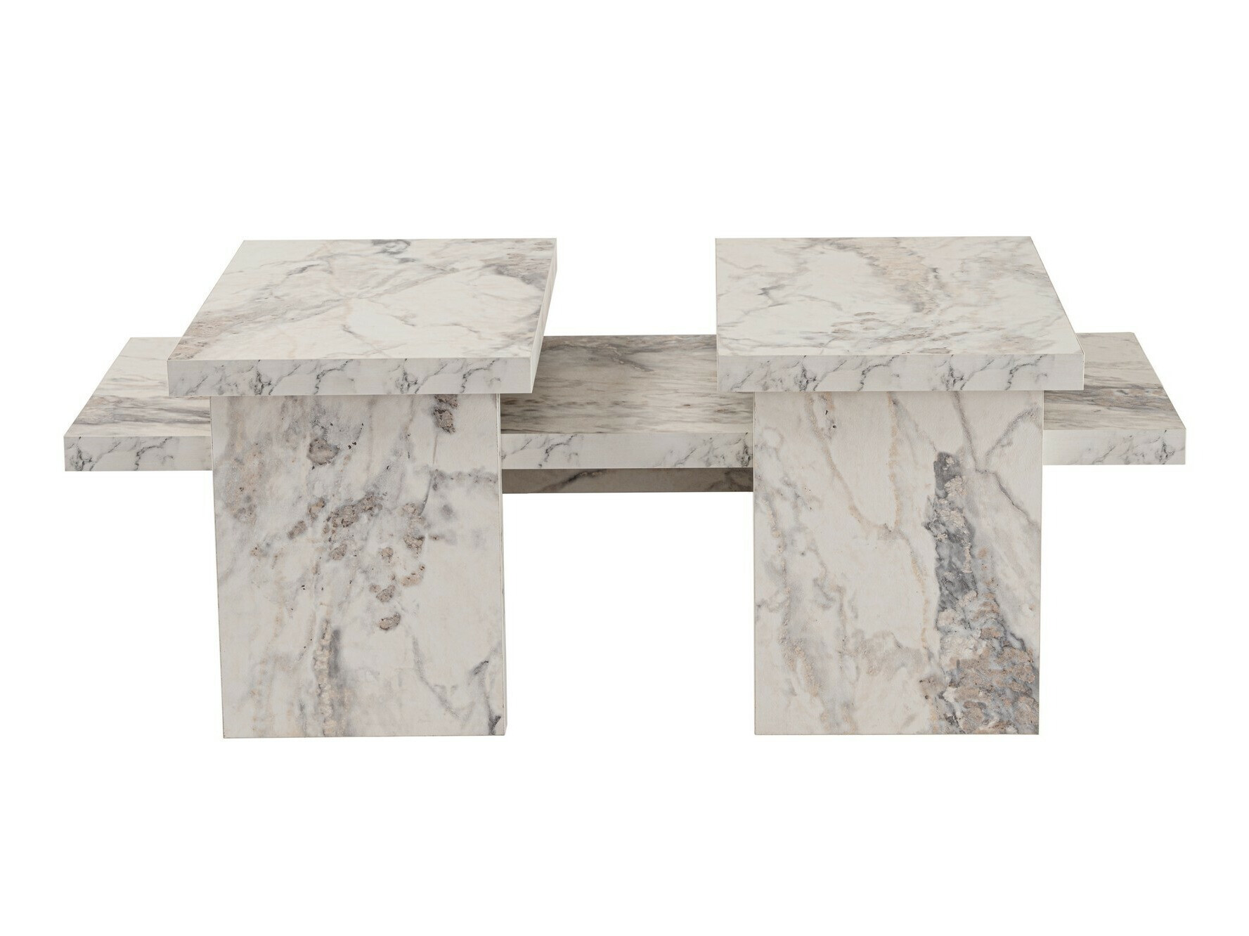 Žurnālu galdiņš Novato 103 (Balts marmors)