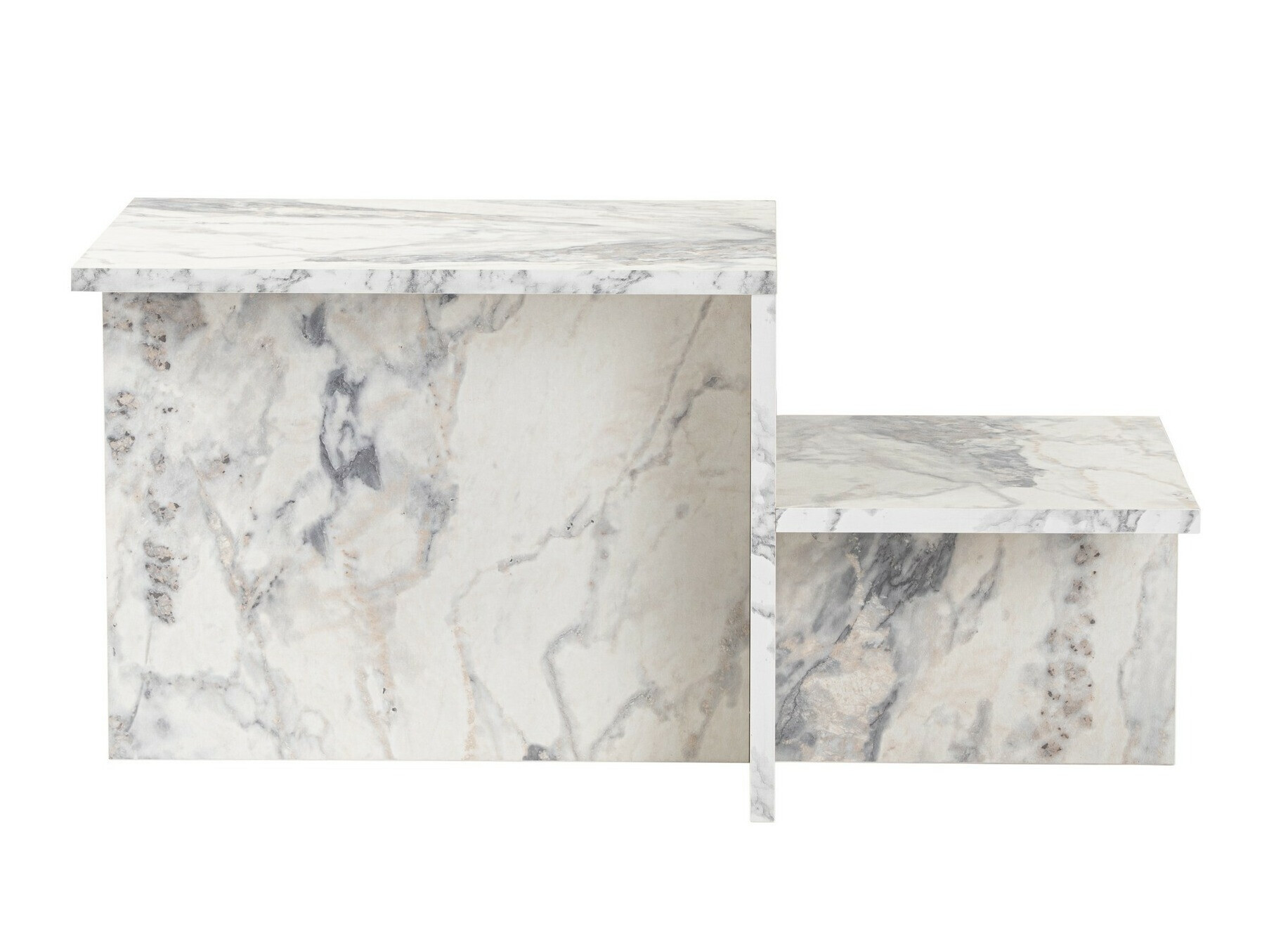 Žurnālu galdiņš Novato 104 (Balts marmors)