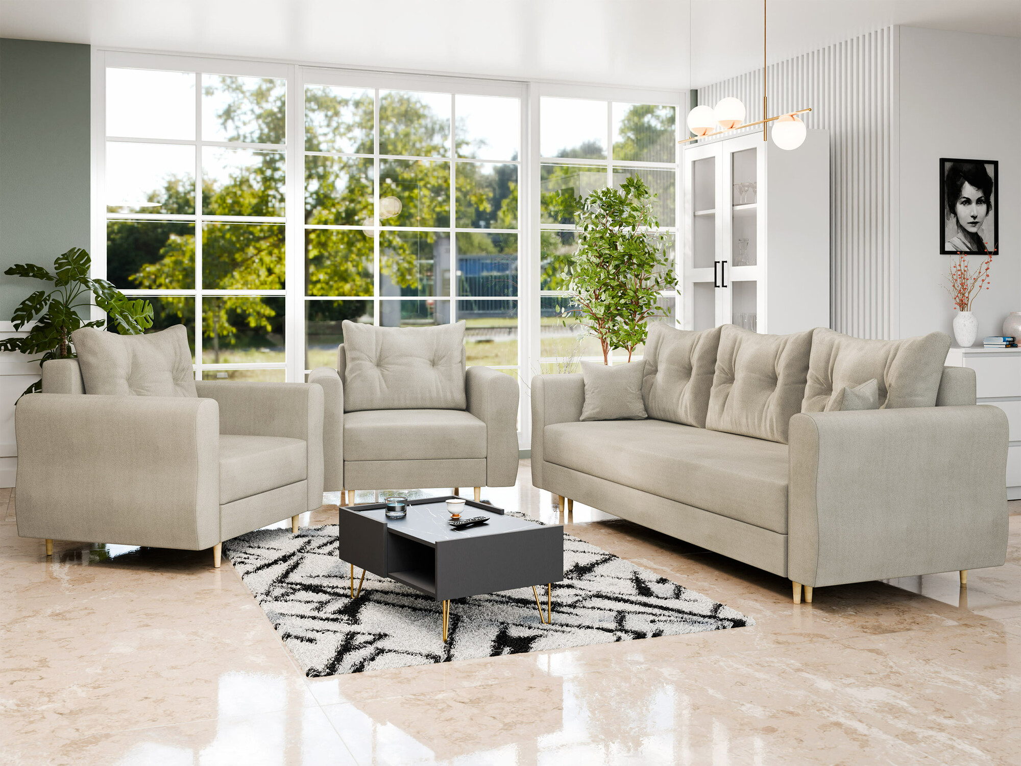 Комплект мягкой мебели Veldala 106 (Manila 02)