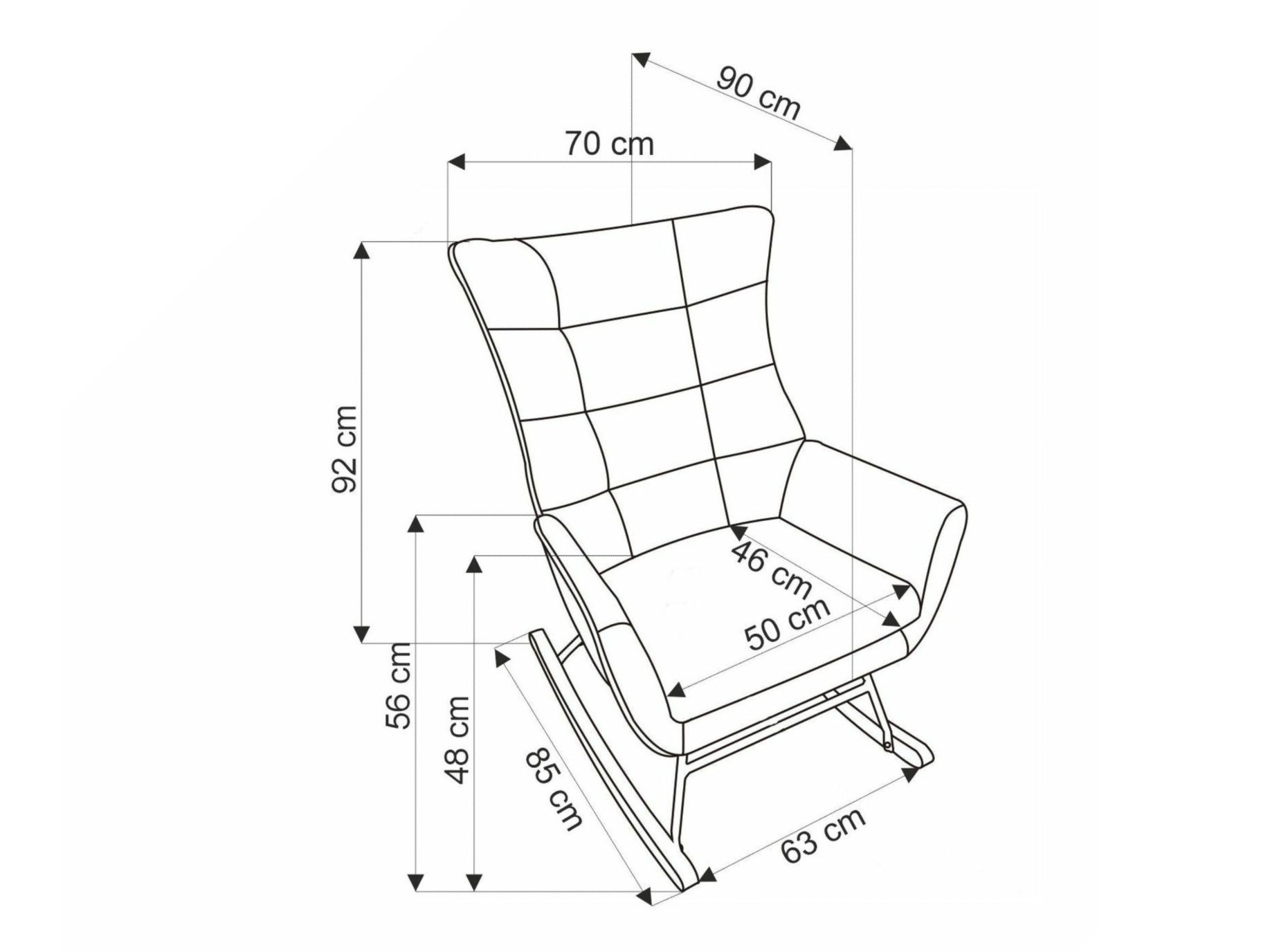 Кресло-качалка Houston 1863 (Серый)