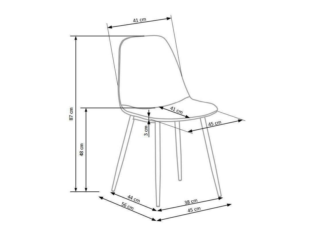 Krēsls Houston 1861 (Pelēks)