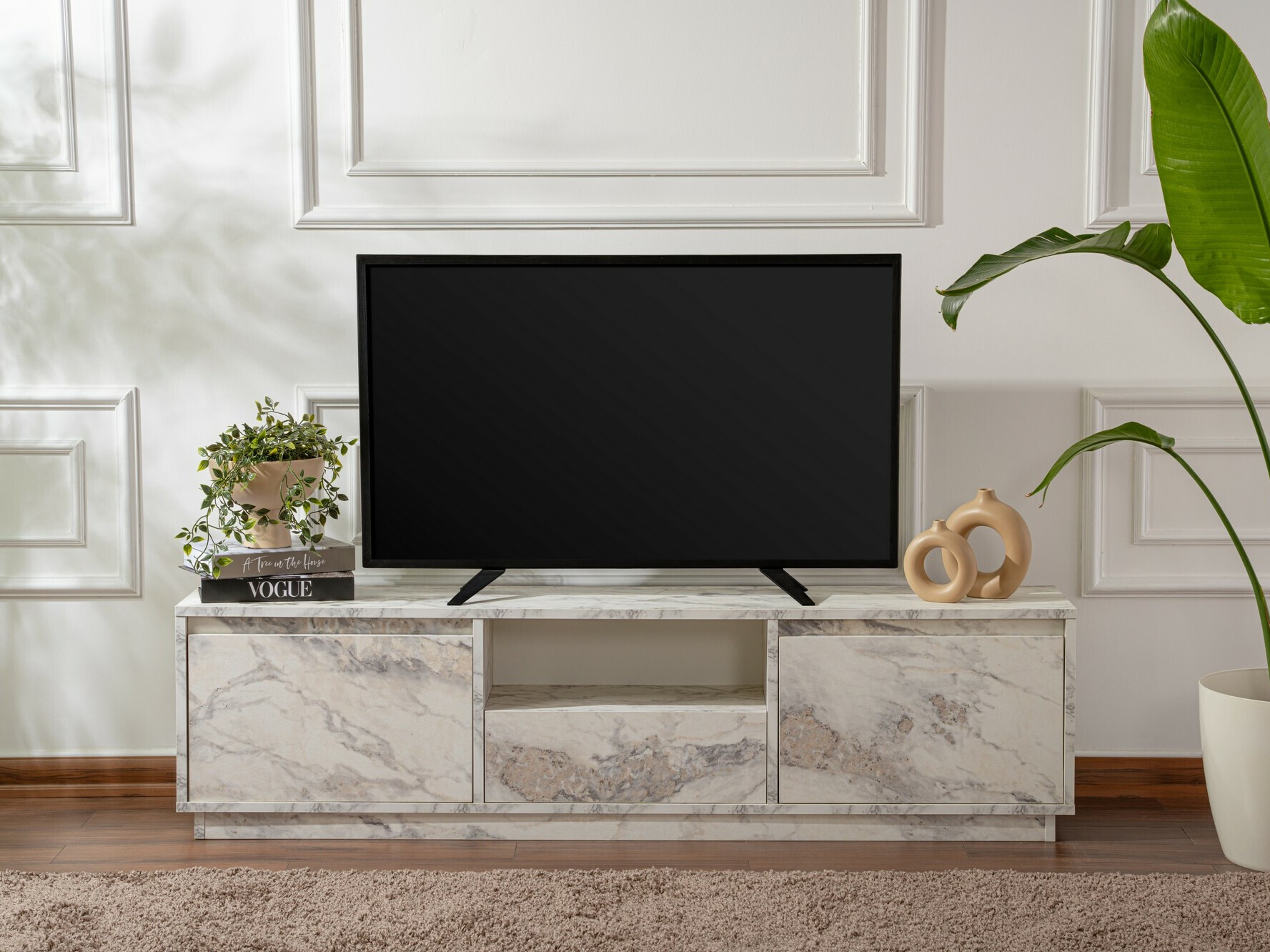 TV galds Novato 106 (Balts marmors)