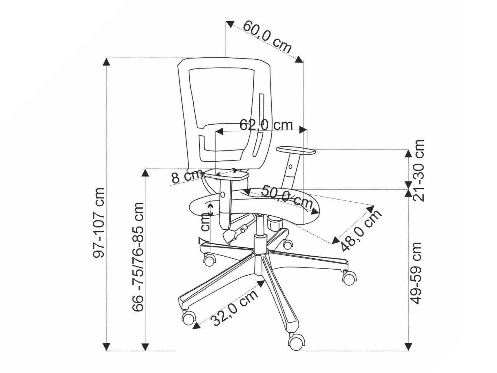 Biroja krēsls Houston 1866