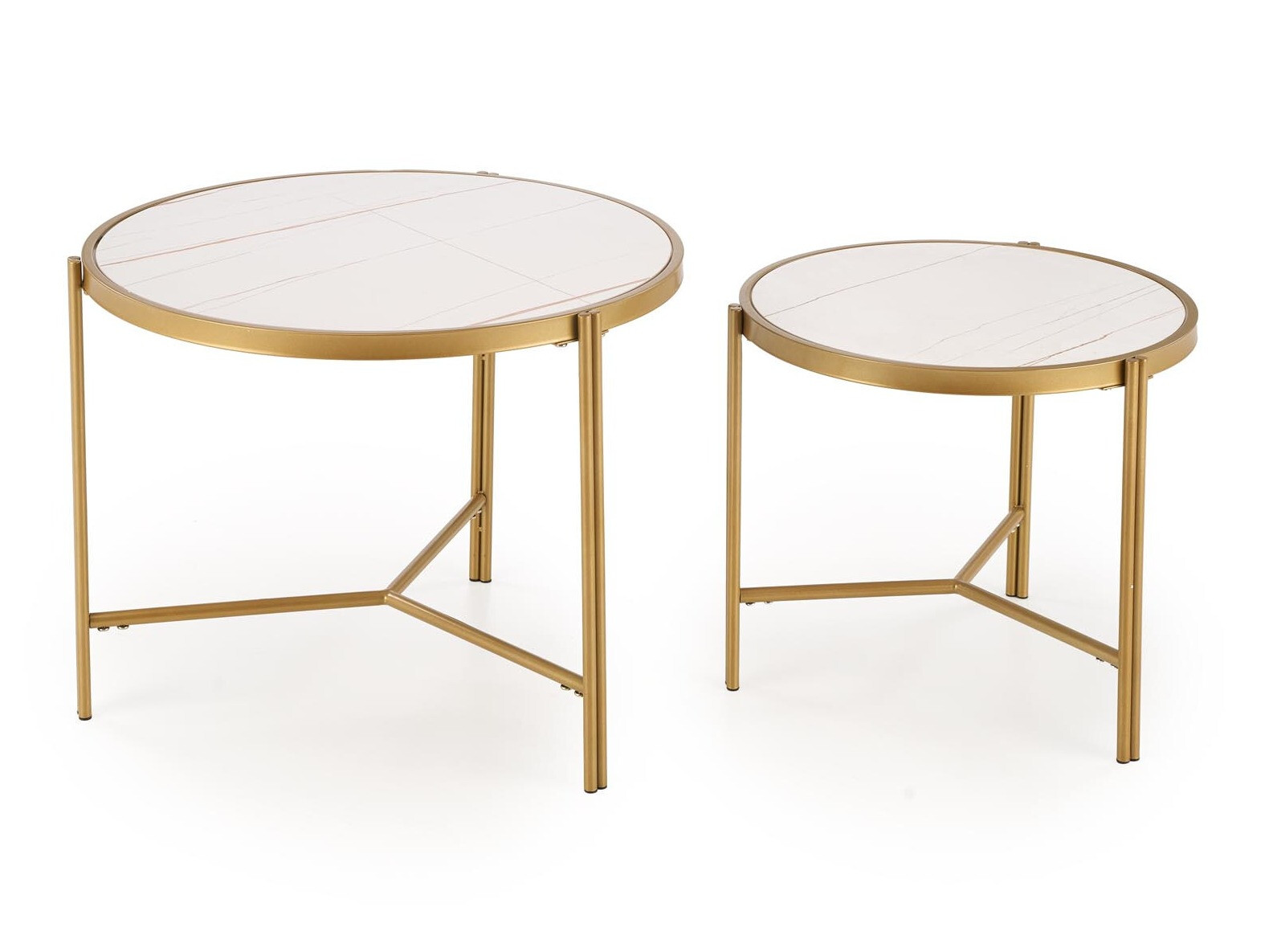 Комплект журнальных столиков Houston 1867 (Белый мрамор)