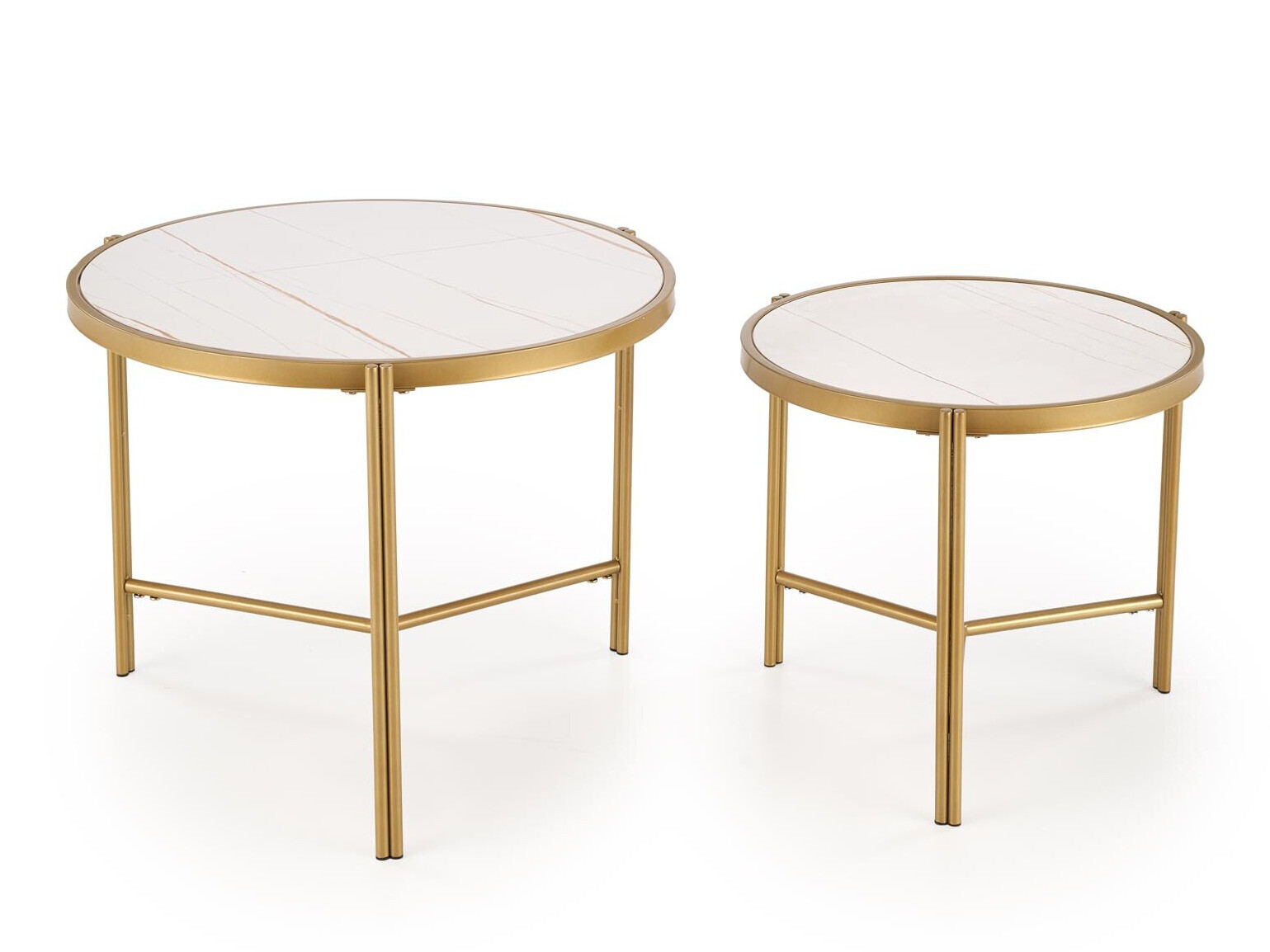 Комплект журнальных столиков Houston 1867 (Белый мрамор)