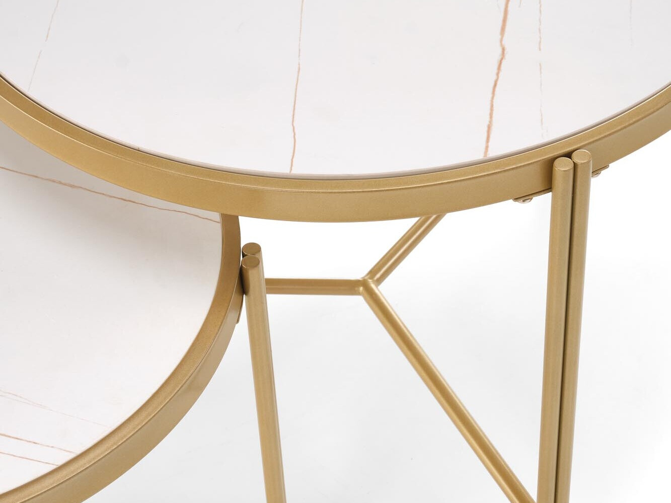 Комплект журнальных столиков Houston 1867 (Белый мрамор)