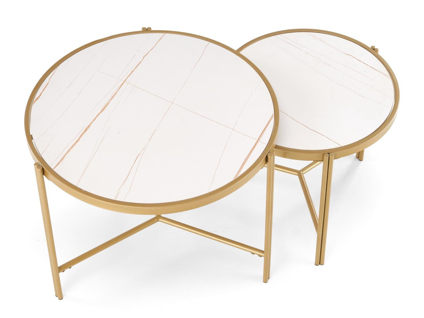 Комплект журнальных столиков Houston 1867 (Белый мрамор)