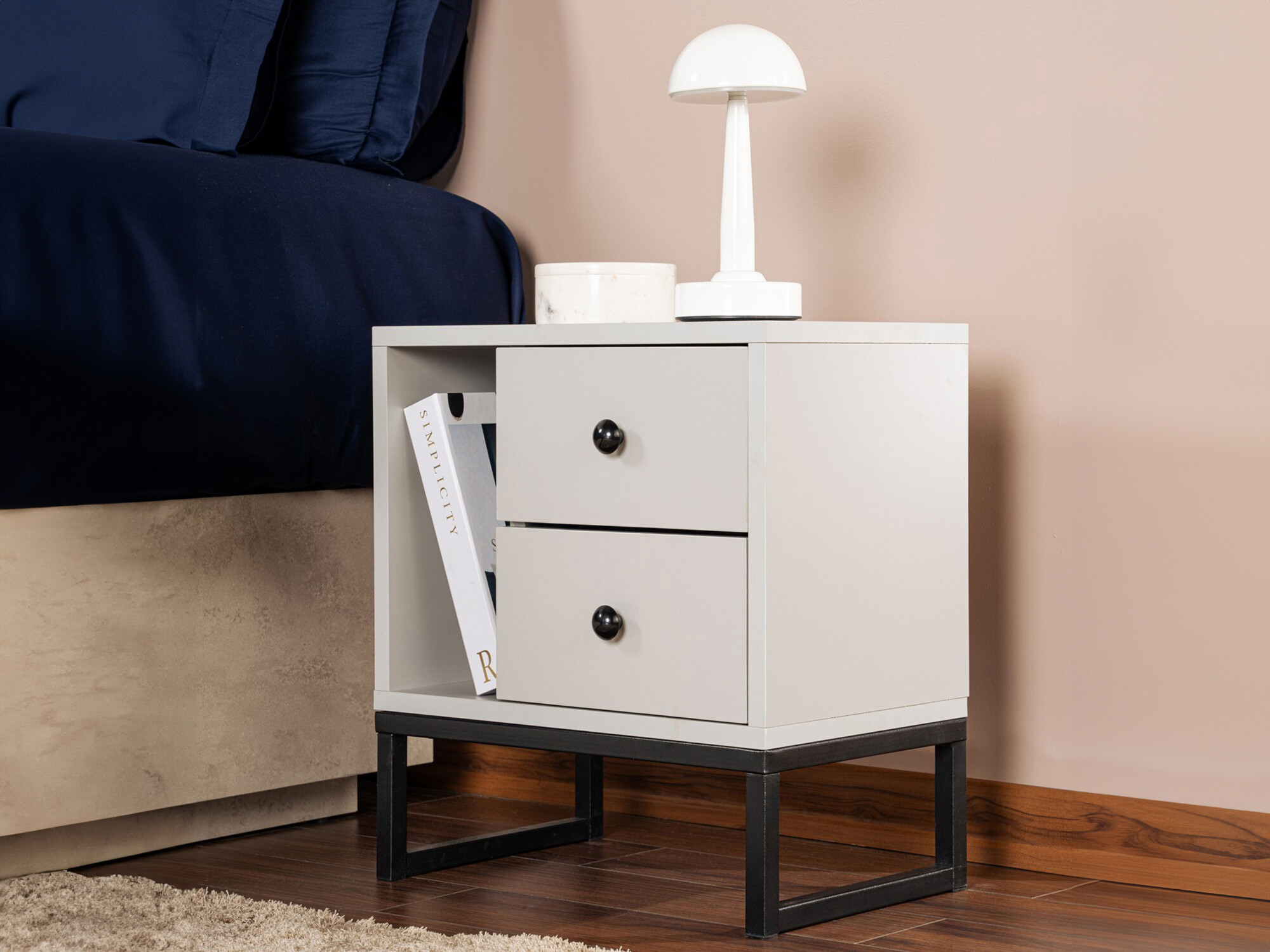 Naktsgaldiņš Novato 109 (Pelēks + Melns)