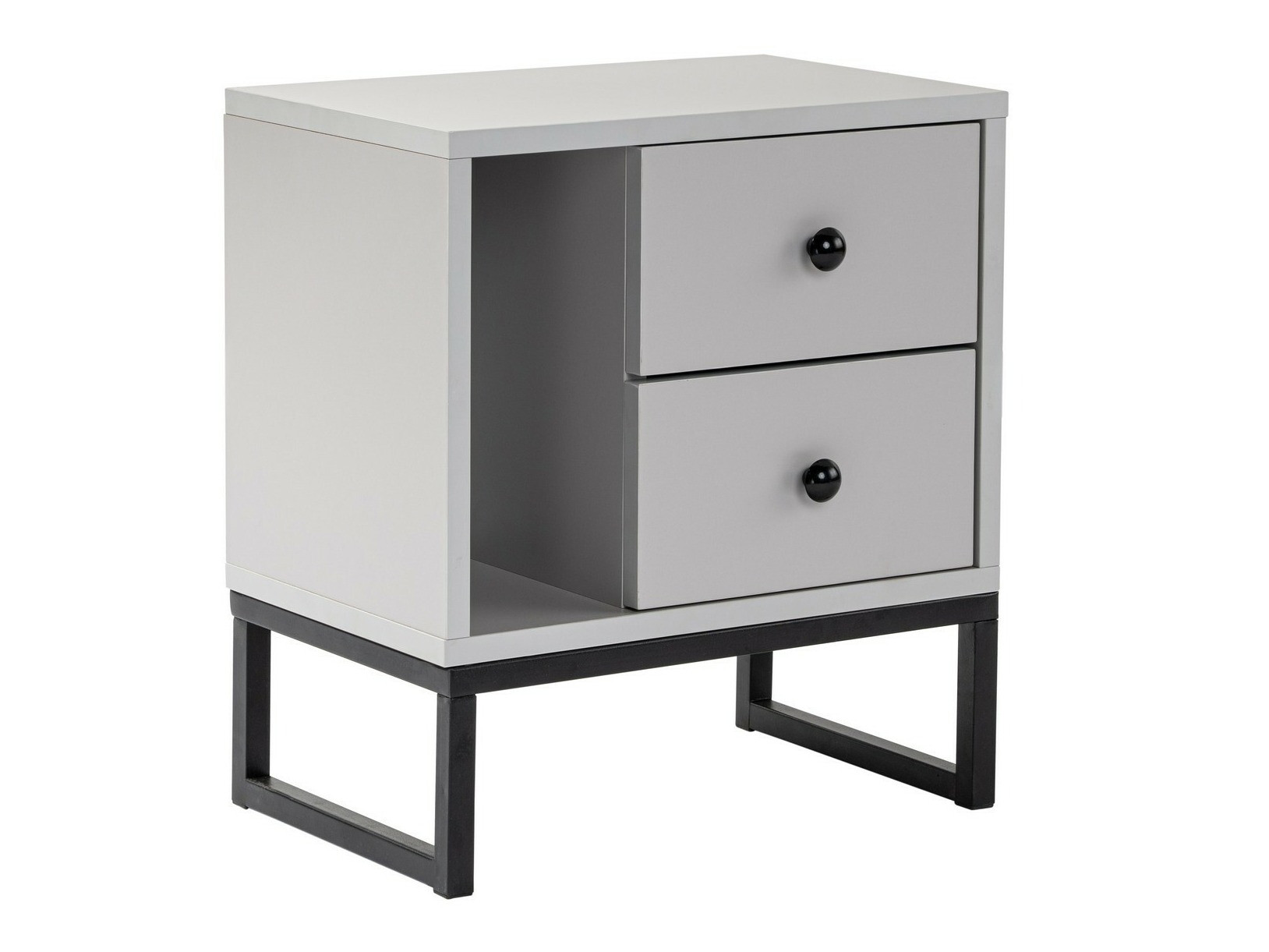 Прикроватная тумбочка Novato 109 (Серый + Чёрный)