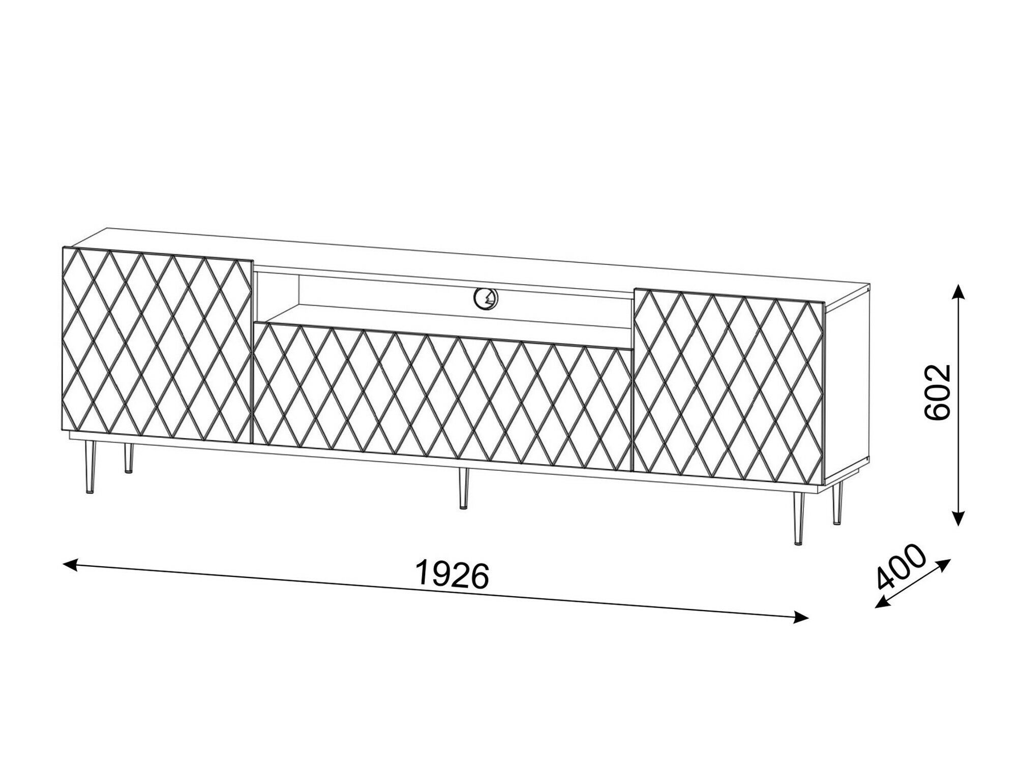 TV galds Melmoro 103 (Melns)