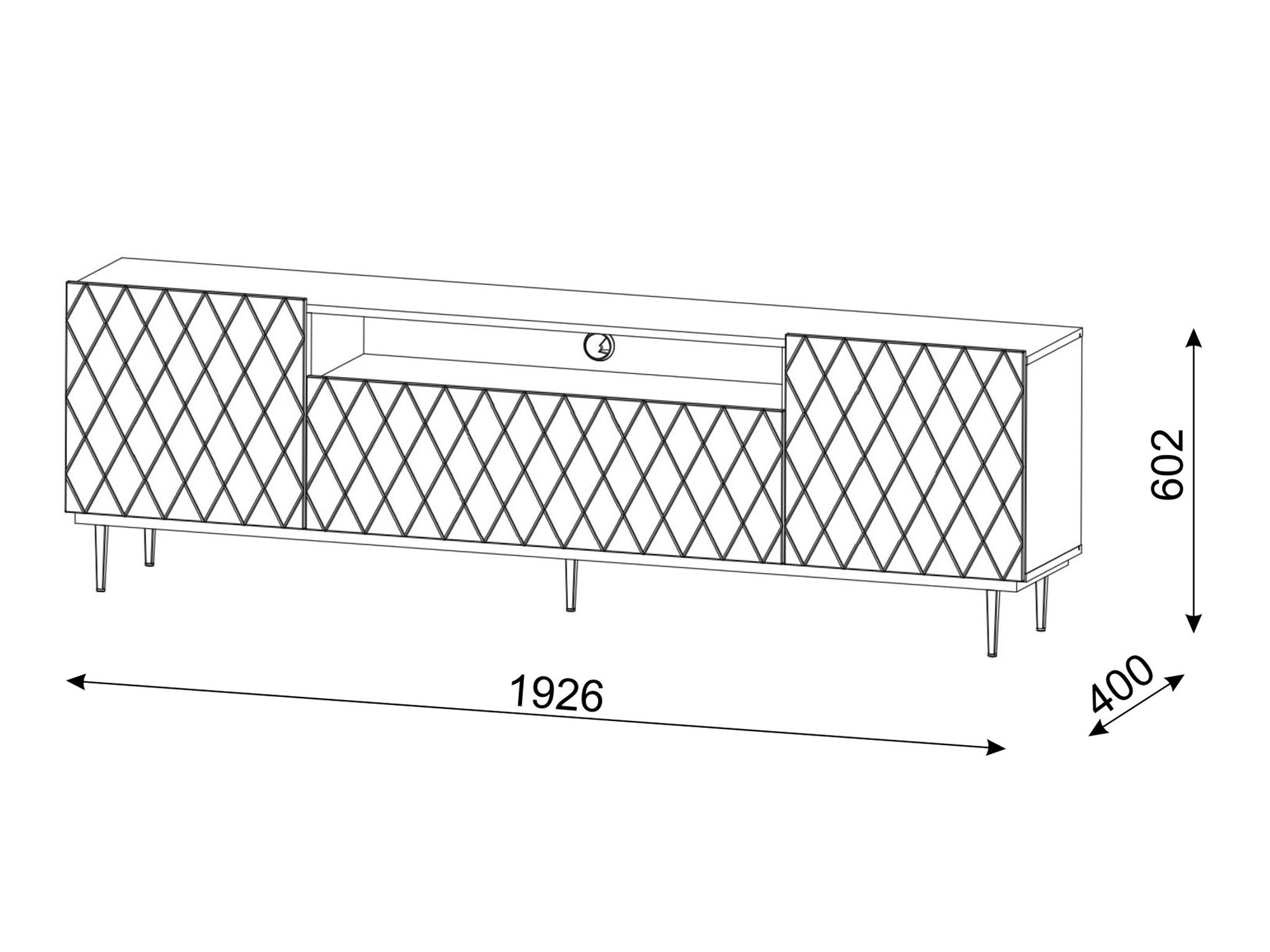 ТВ тумба Melmoro 103 (Графит)