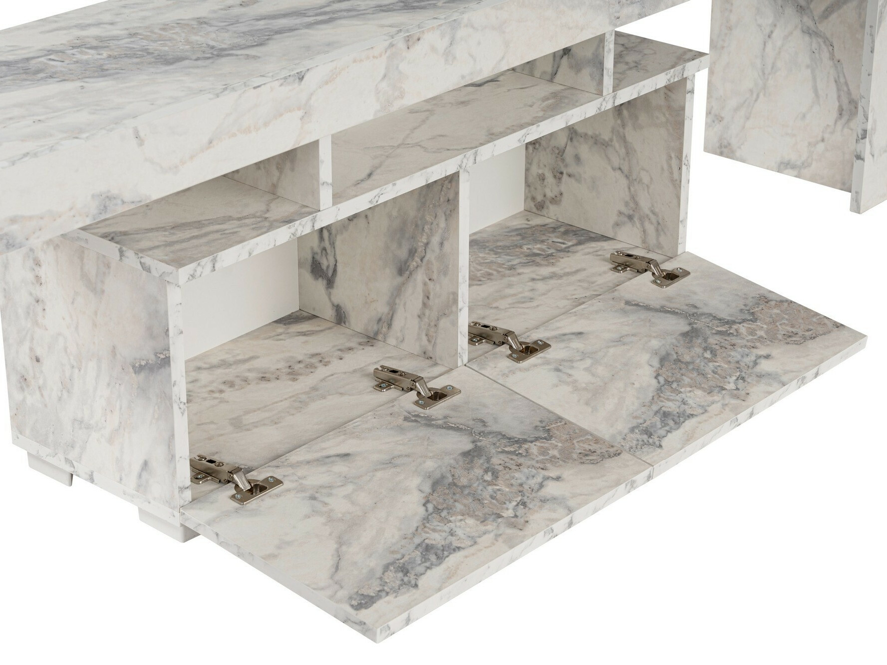 ТВ тумба Novato 108 (Белый мрамор)