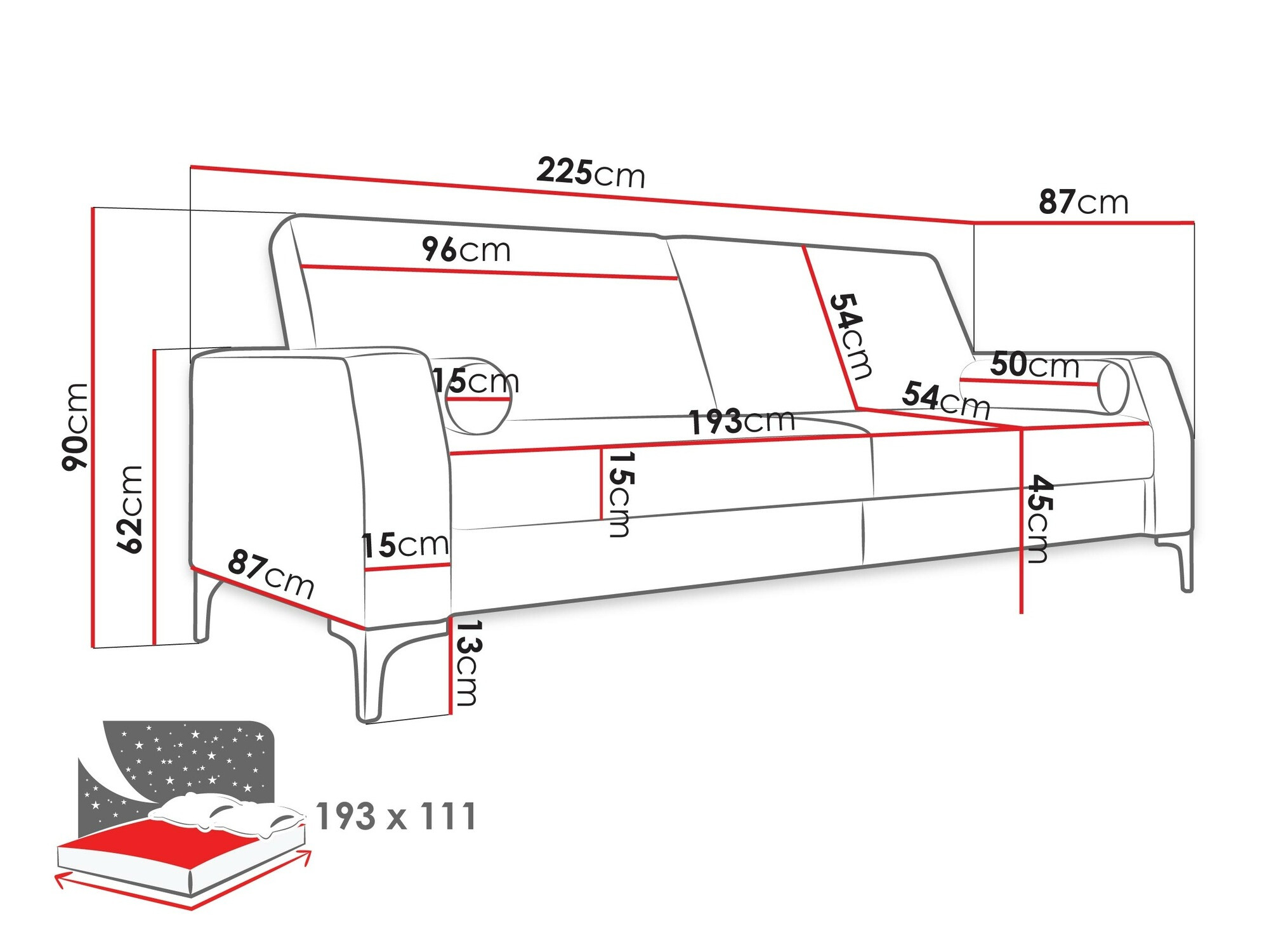 Dīvāns gulta Tutelal