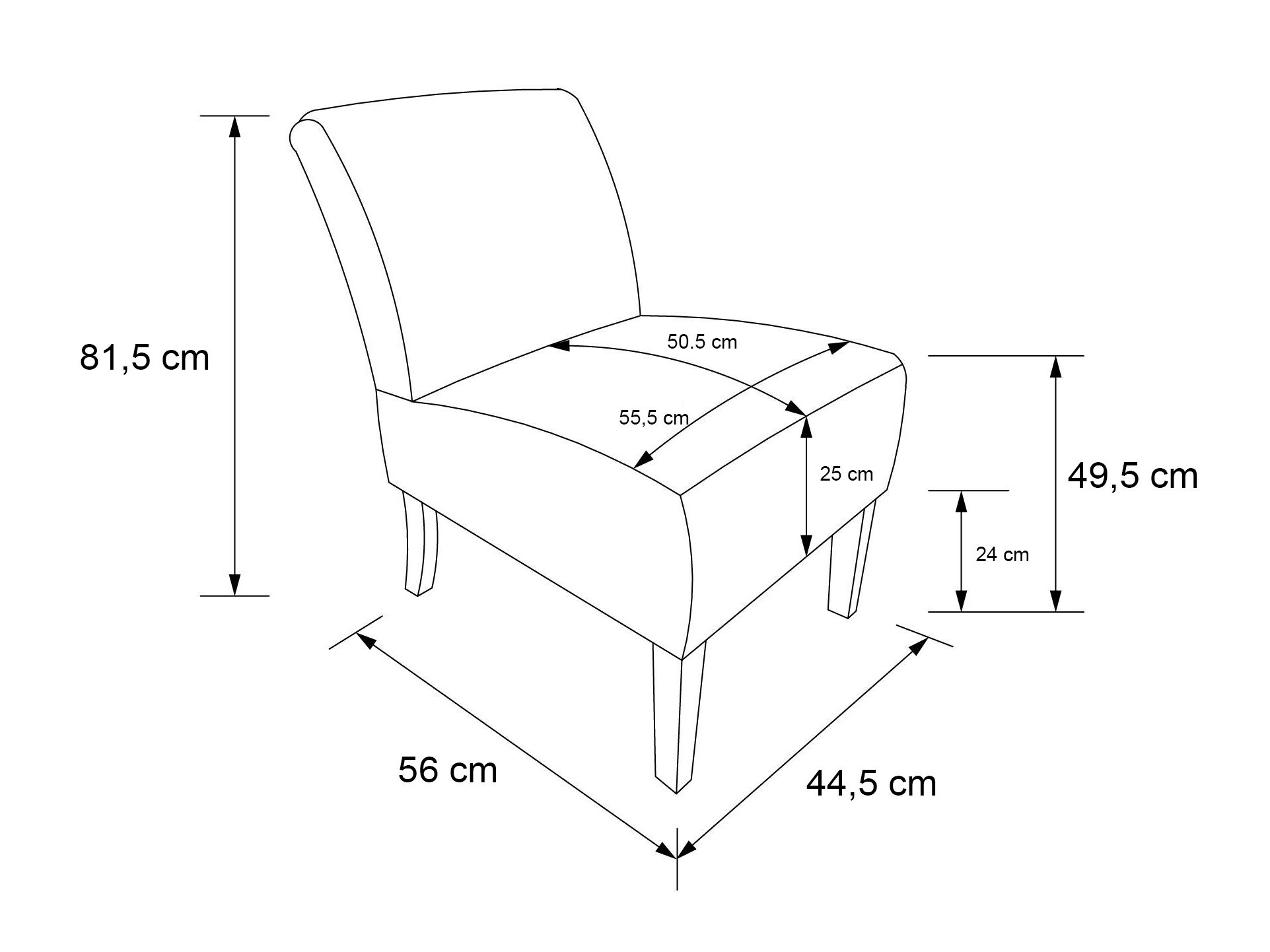 Кресло Denton 1358 (Синий)