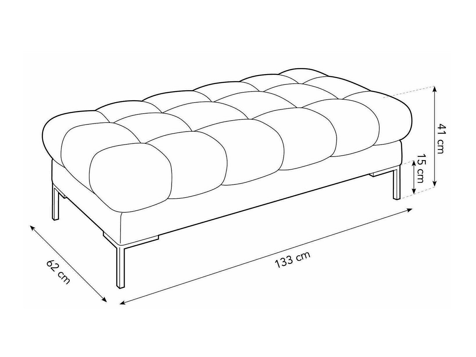 Мягкая скамья Lormelo 104 (Bluvel 89)