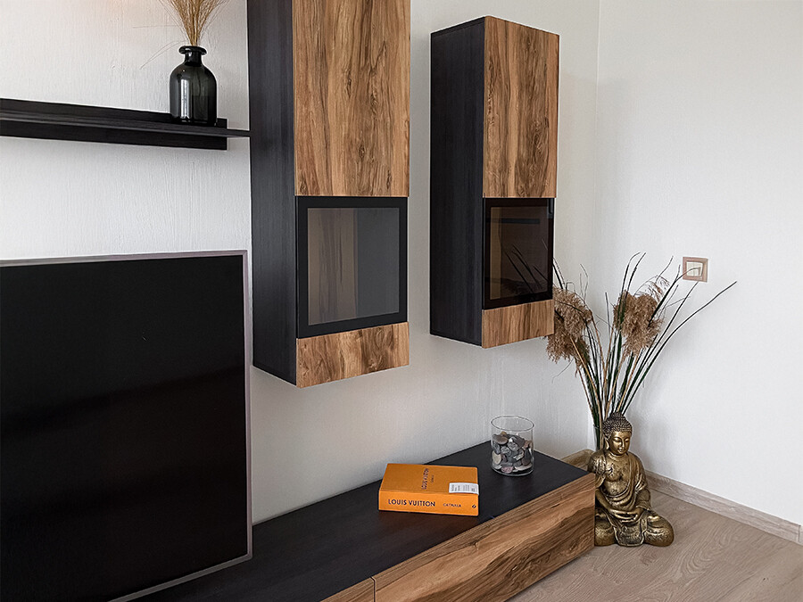 Набор для гостиной Serodeu 100 (Грецкий орех + Темно-коричневый)