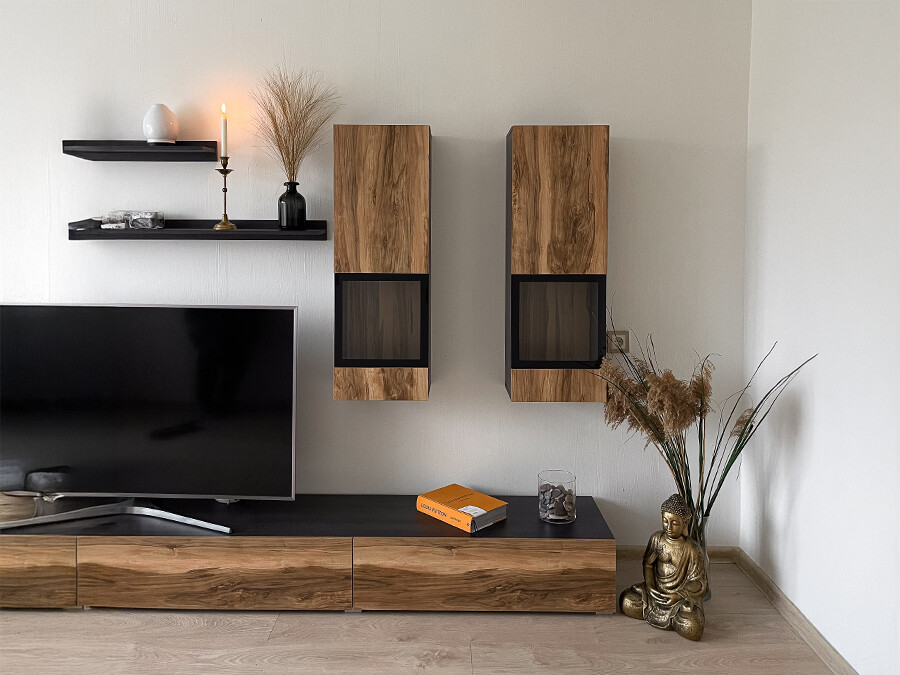 Набор для гостиной Serodeu 100 (Грецкий орех + Темно-коричневый)