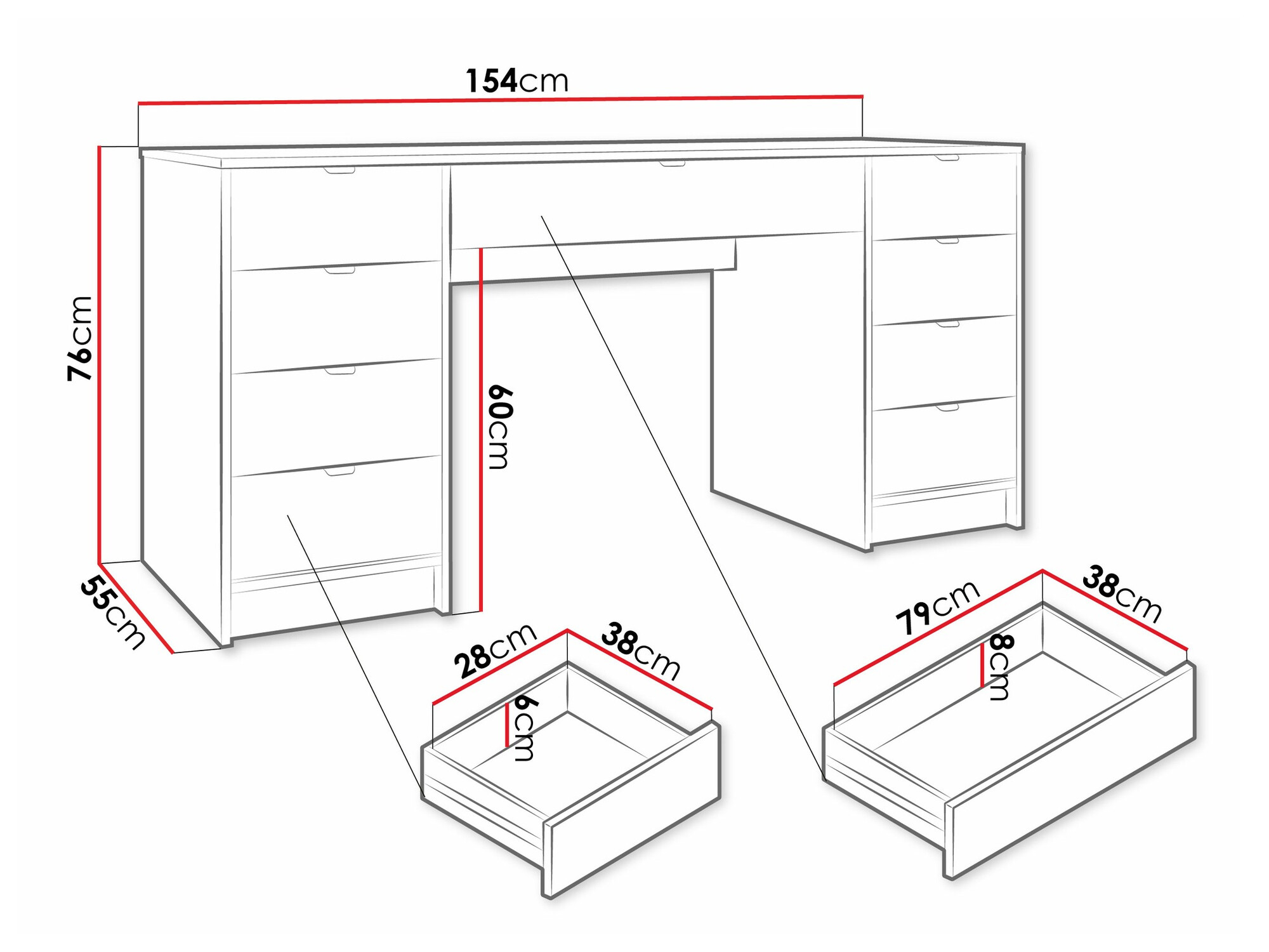 Rakstāmgalds Comfivo Larmire 110 (Bēšs)
