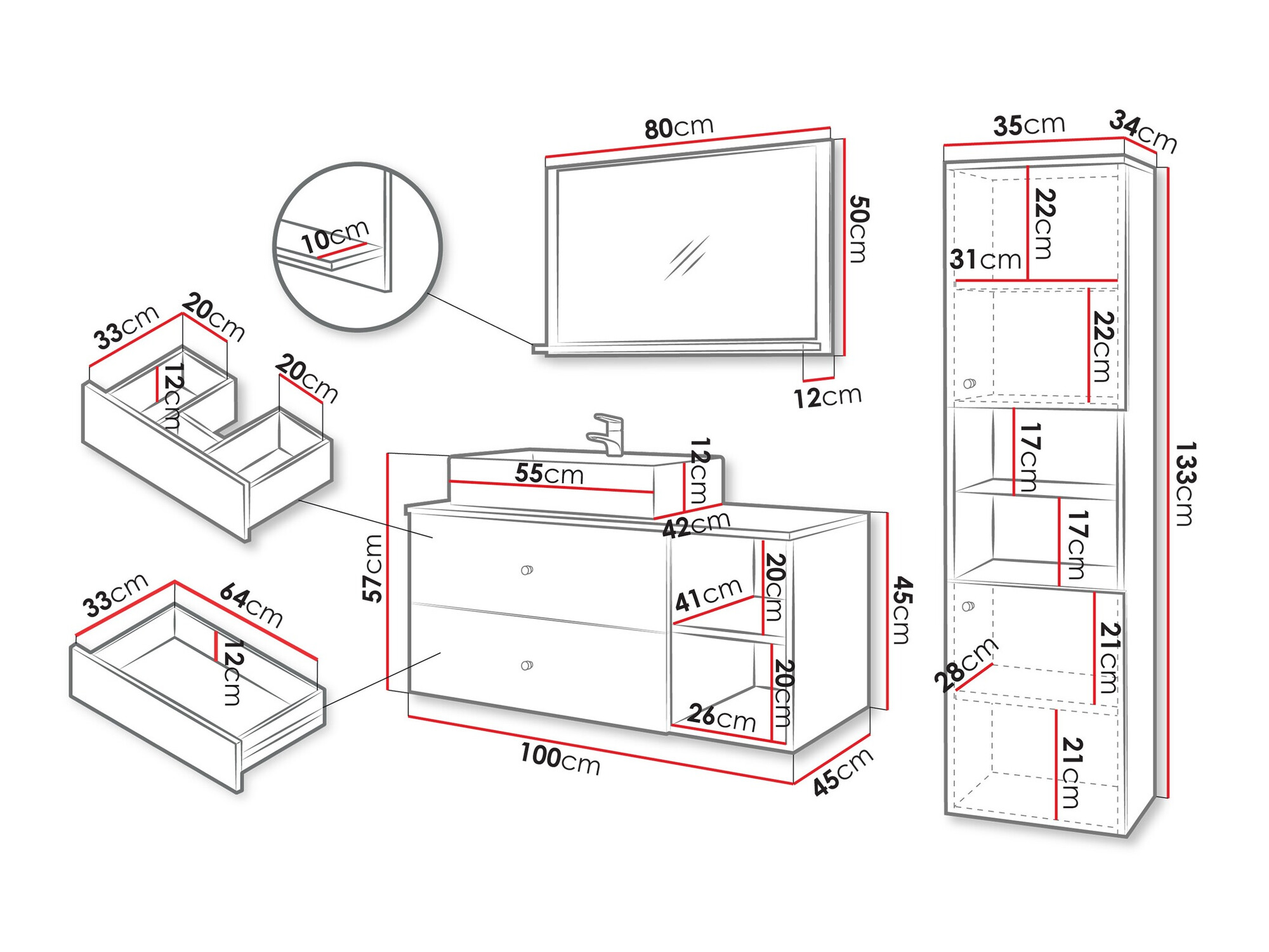 Vannas komplekts Ophruvi 101 (Riekstkoks)