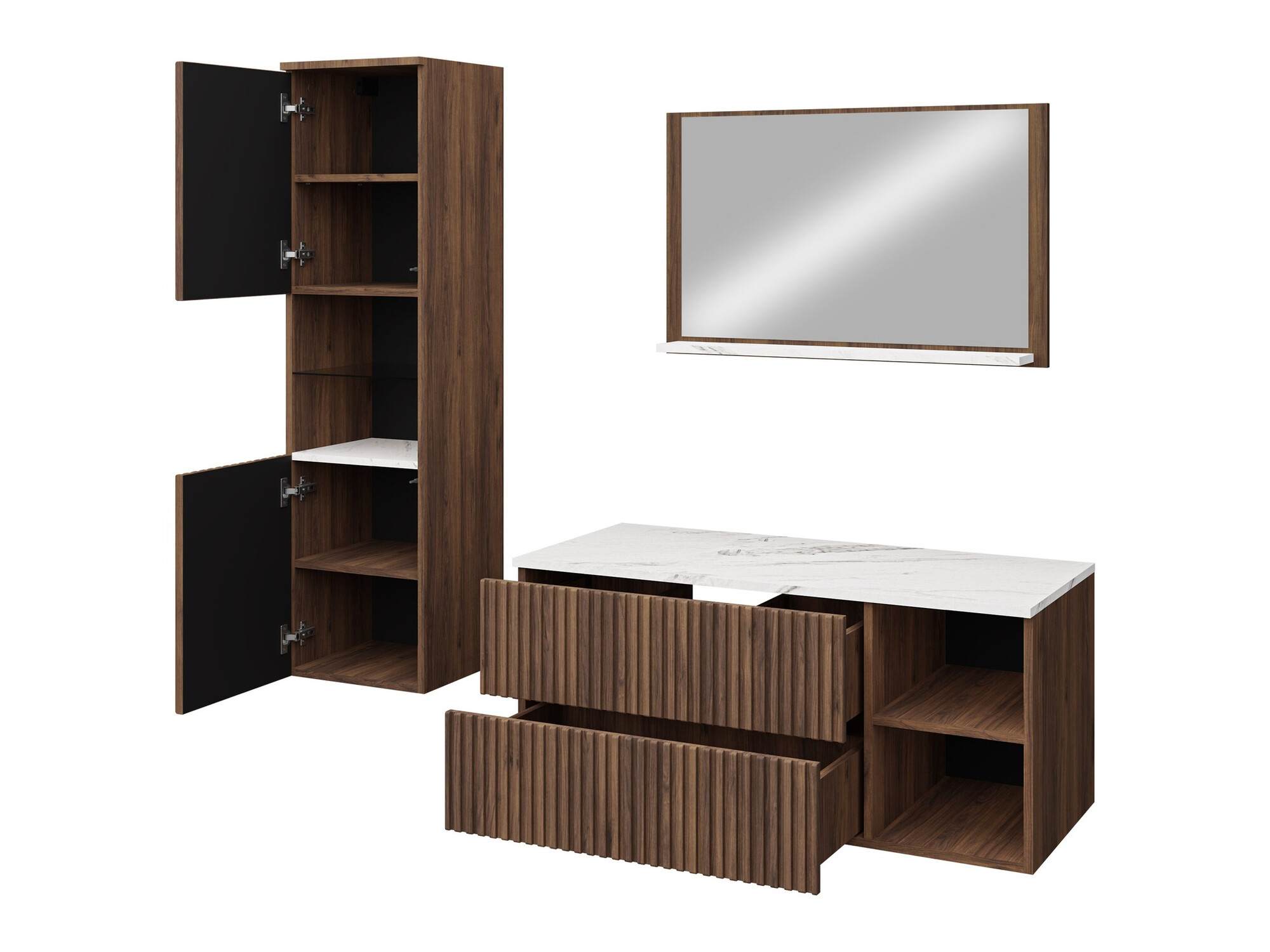 Набор для ванной комнаты Ophruvi 104 (Чёрный)